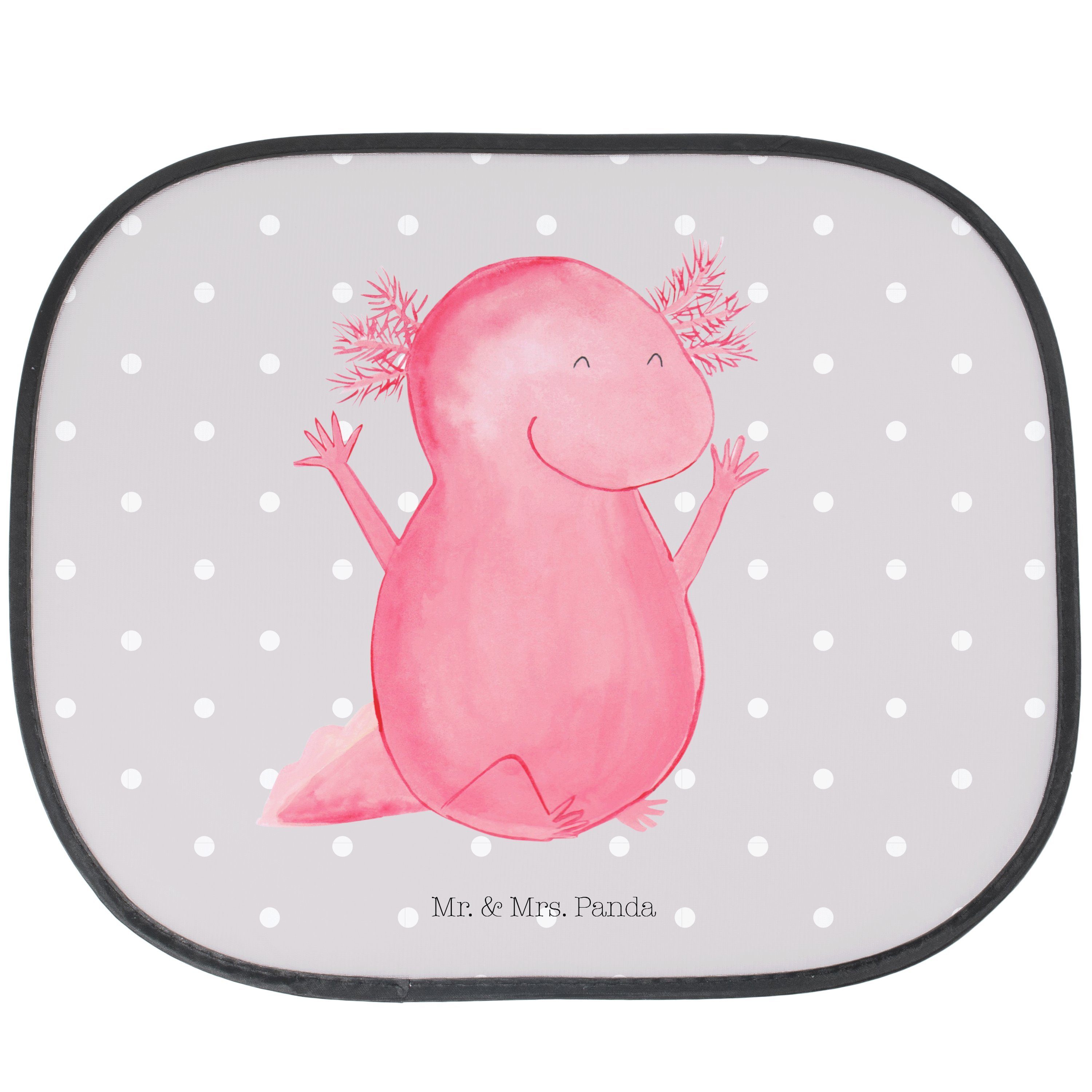 Sonnenschutz Axolotl Hurra - Grau Pastell - Geschenk, Freude