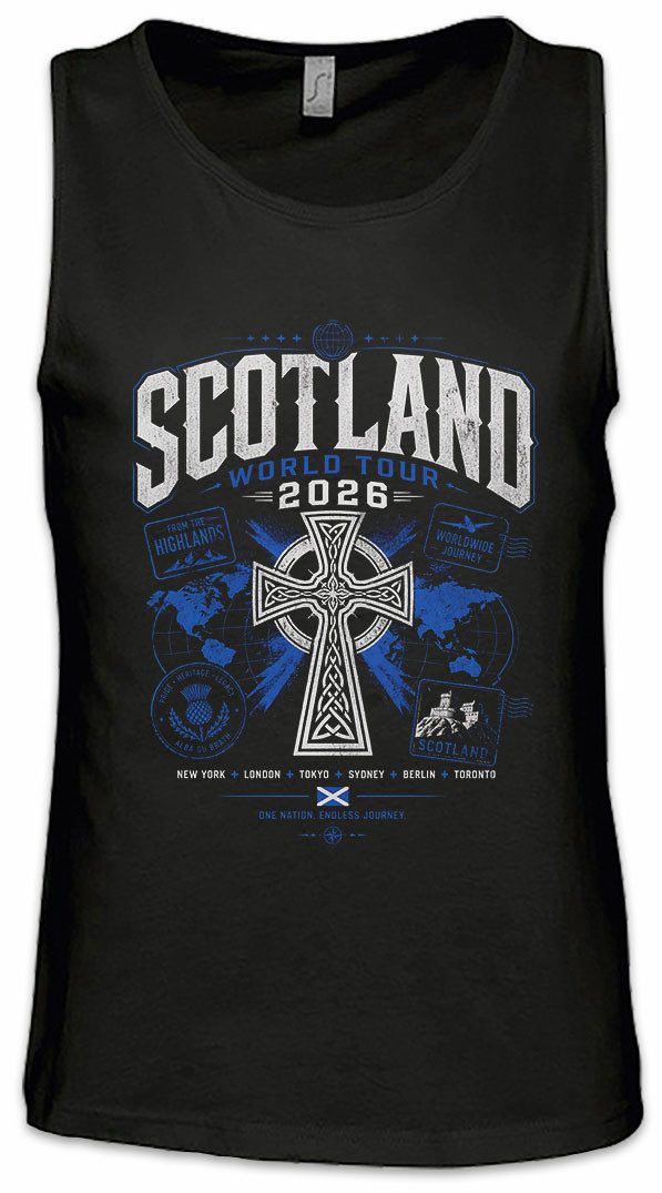 Urban Backwoods Tanktop Team Scotland Ärmelloses T-Shirt Schottland Scots Schotten Fußball WM Soccer Football Turnier 2026