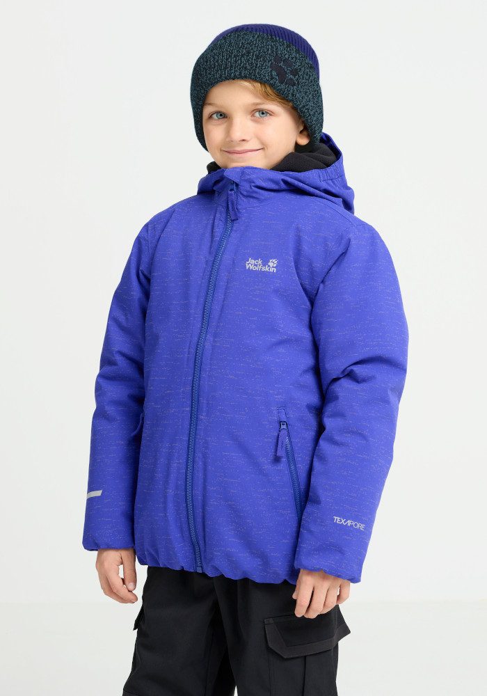 Jack Wolfskin Beanie PAWLY BEANIE K Kinderbeanie, warm, Colorblocking-Look