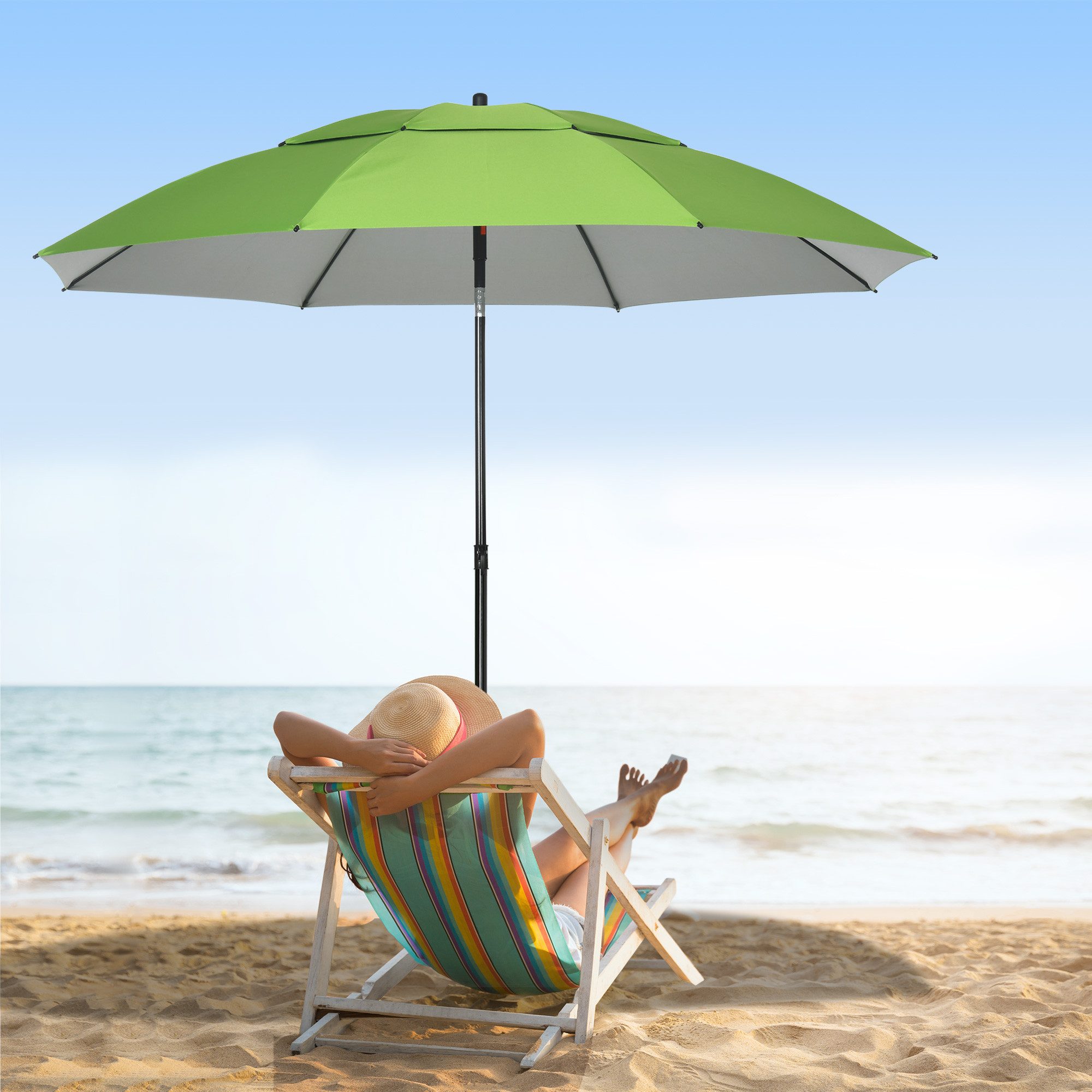 Outsunny Sonnenschirm mit Belüftungsöffnungen, inkl. Schutzhülle, günstig online kaufen