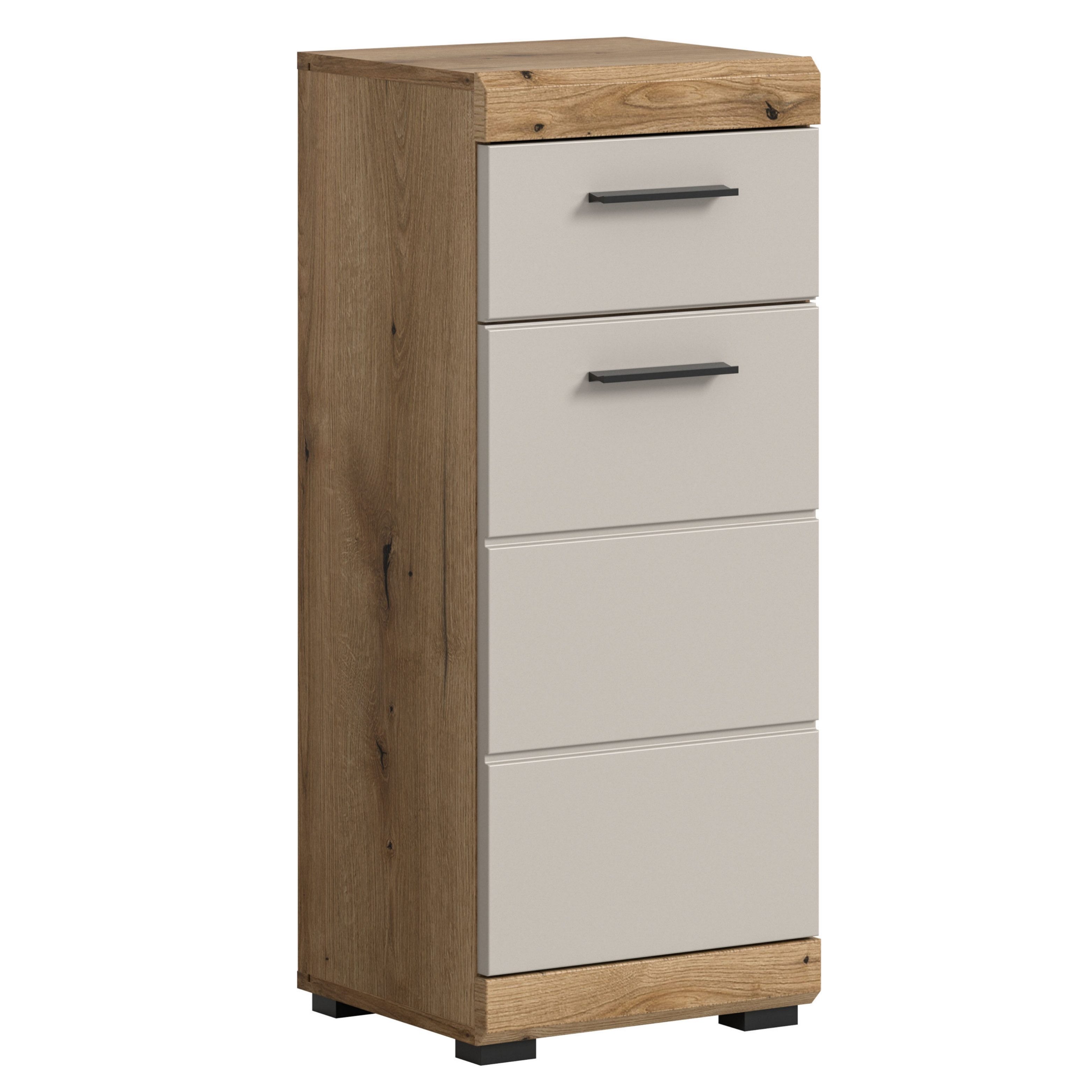 furnling Unterschrank Standschrank Scott 1 Tür, 1 Schublade, Badmöbel, Badschrank, Badkommode, Breite 37 cm