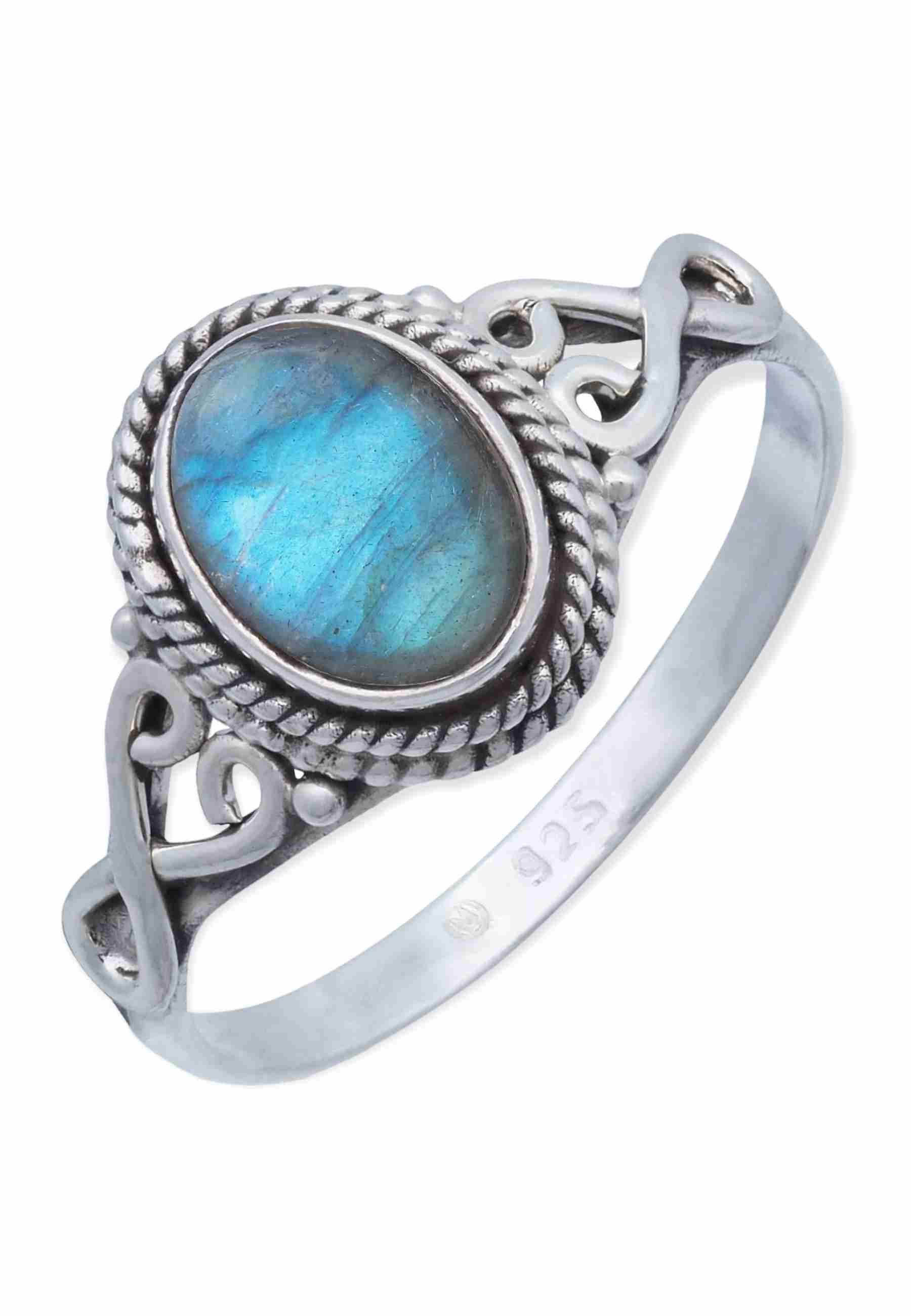 mantraroma Silberring BAGHIMI oval aus 925 Silber mit Labradorit (Ring mit günstig online kaufen