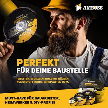 Amboss Werkzeuge Kreissägeblatt Amboss Carbide Wolf HM Trennscheibe - 115 x 1.2 x, 22.2 mm (Bohrung) 1.2 mm (Dicke)