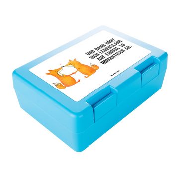 Mr. & Mrs. Panda Butterdose Füchse Liebe - Weiß - Geschenk, Lunch box, Brotzeitbox, Liebesbeweis, Premium Kunststoff, (1-tlg), Luftlöcher