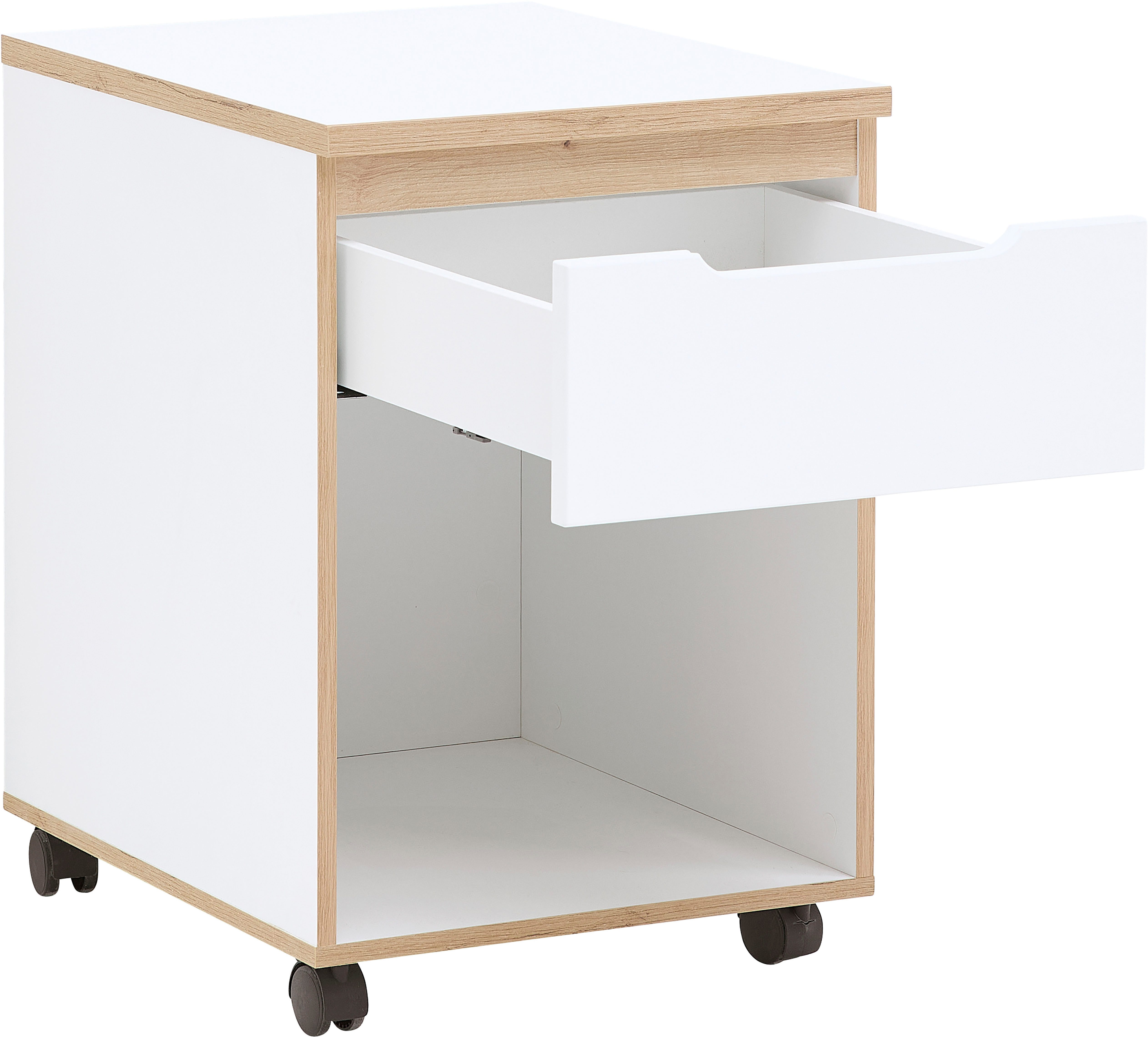 Innostyle Container Memphis Aktenschrank,45x122x38cm (B/H/T) (1-St) 1 Schubkasten, Soft-Close, ABS-Kantenschutz, 2 Rollen mit Bremse