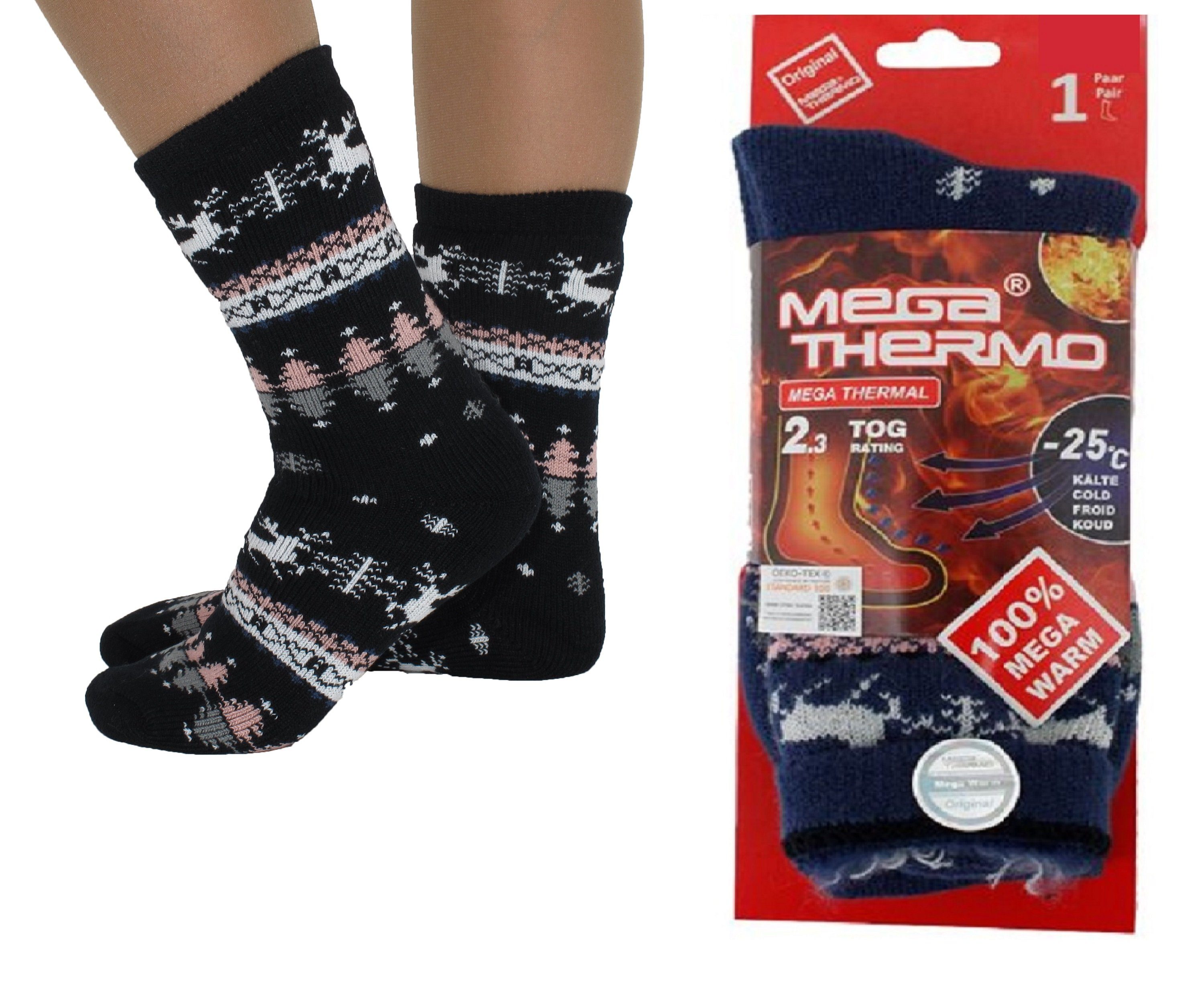 Markenwarenshop-Style Kuschelsocken Warme Socken Thermo Mega Winter Socken günstig online kaufen