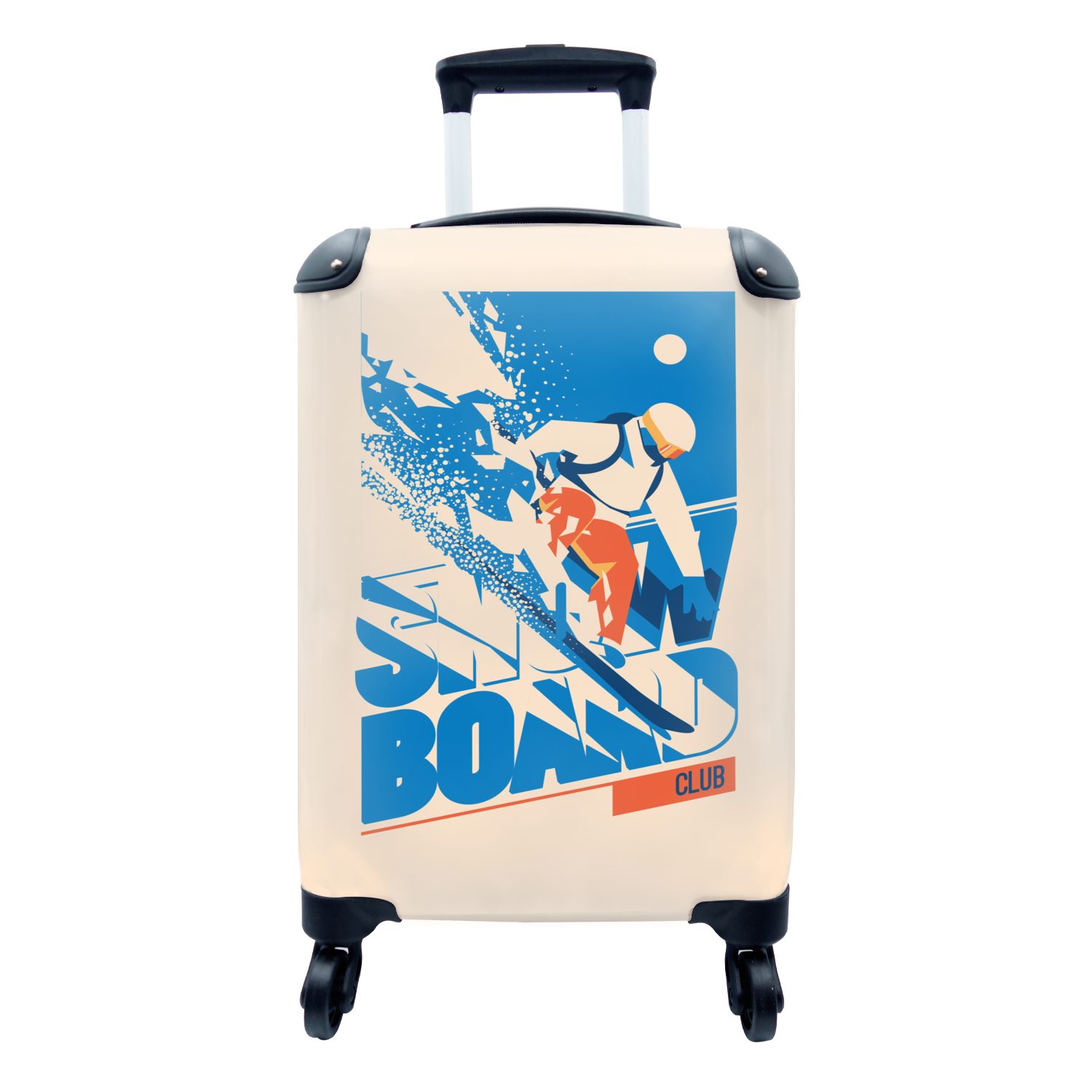 Rollen, Trolley, - Reisekoffer Zitate Reisetasche Handgepäck 4 für mit 'Snowboard-Club' rollen, Handgepäckkoffer Ferien, - - Sprichwörter, Snowboard MuchoWow