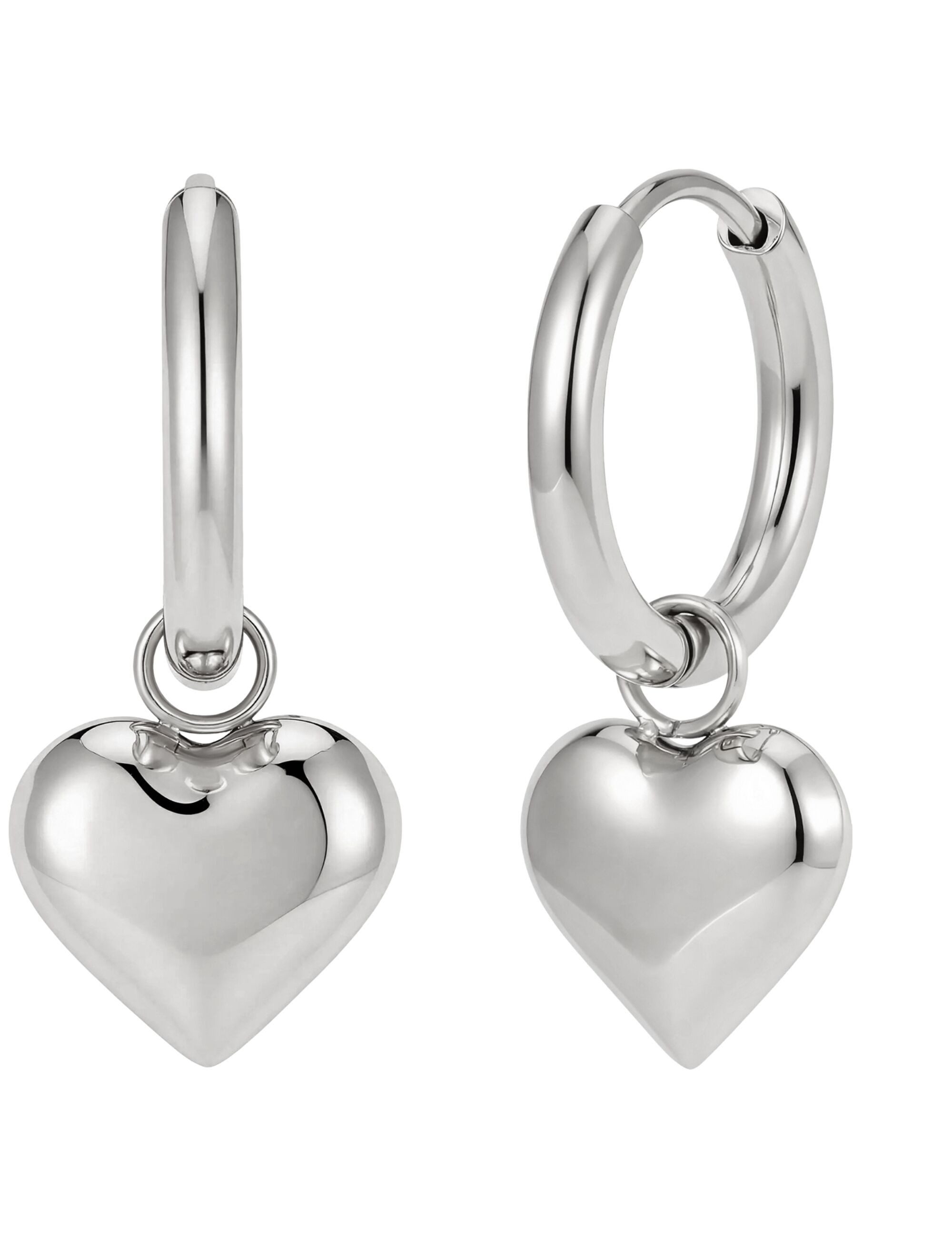 GOOD.designs Paar Creolen Herz, allergikerfreundlich