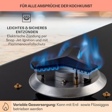 Klarstein Gas-Kochfeld CP12-Trifecta-4 CP12-Trifecta-4, 4 flammen brenner Kochfelder Gaskochfelder
