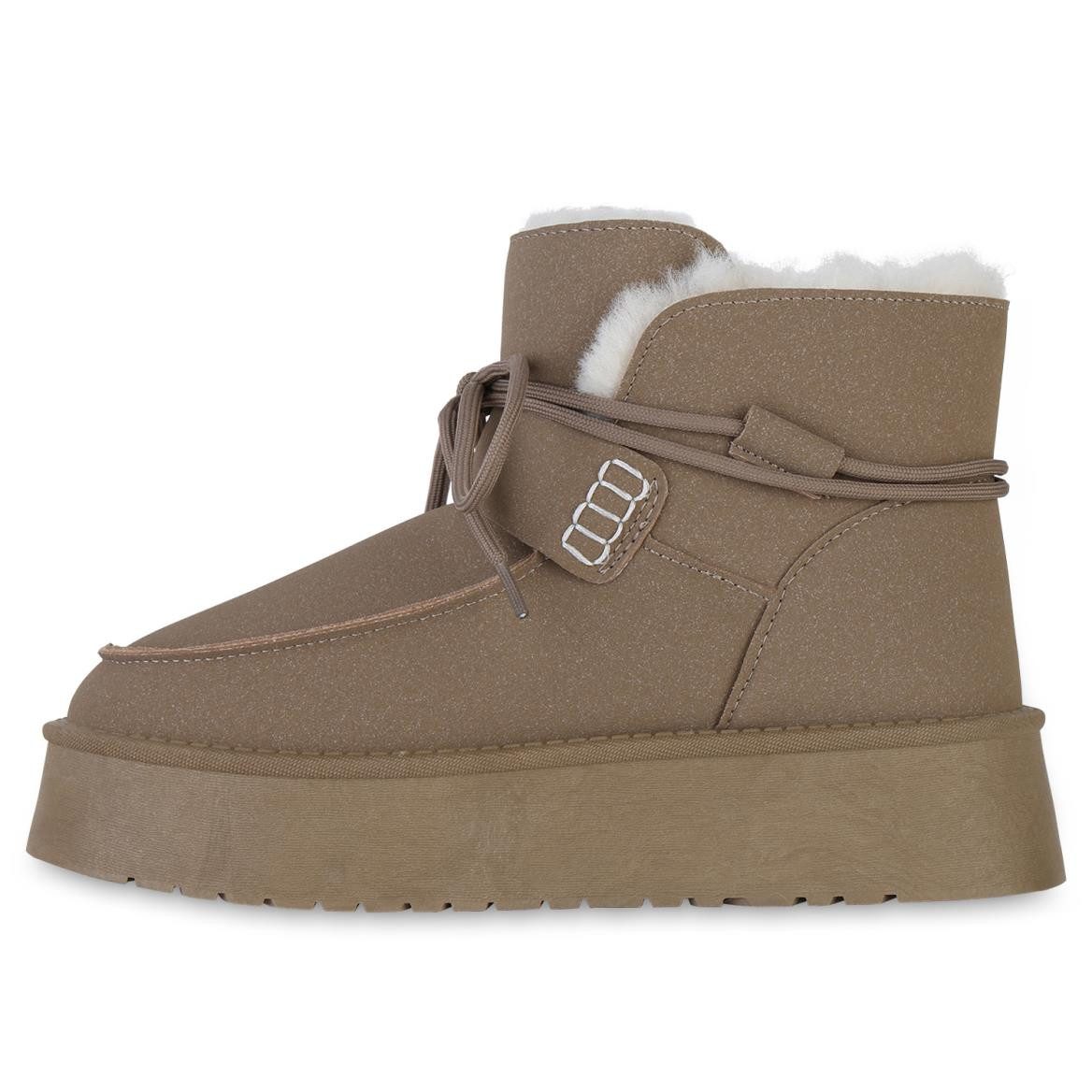 VAN HILL 841476 Winterstiefelette Damen Warm Gefütterte Winter Boots Stiefe günstig online kaufen