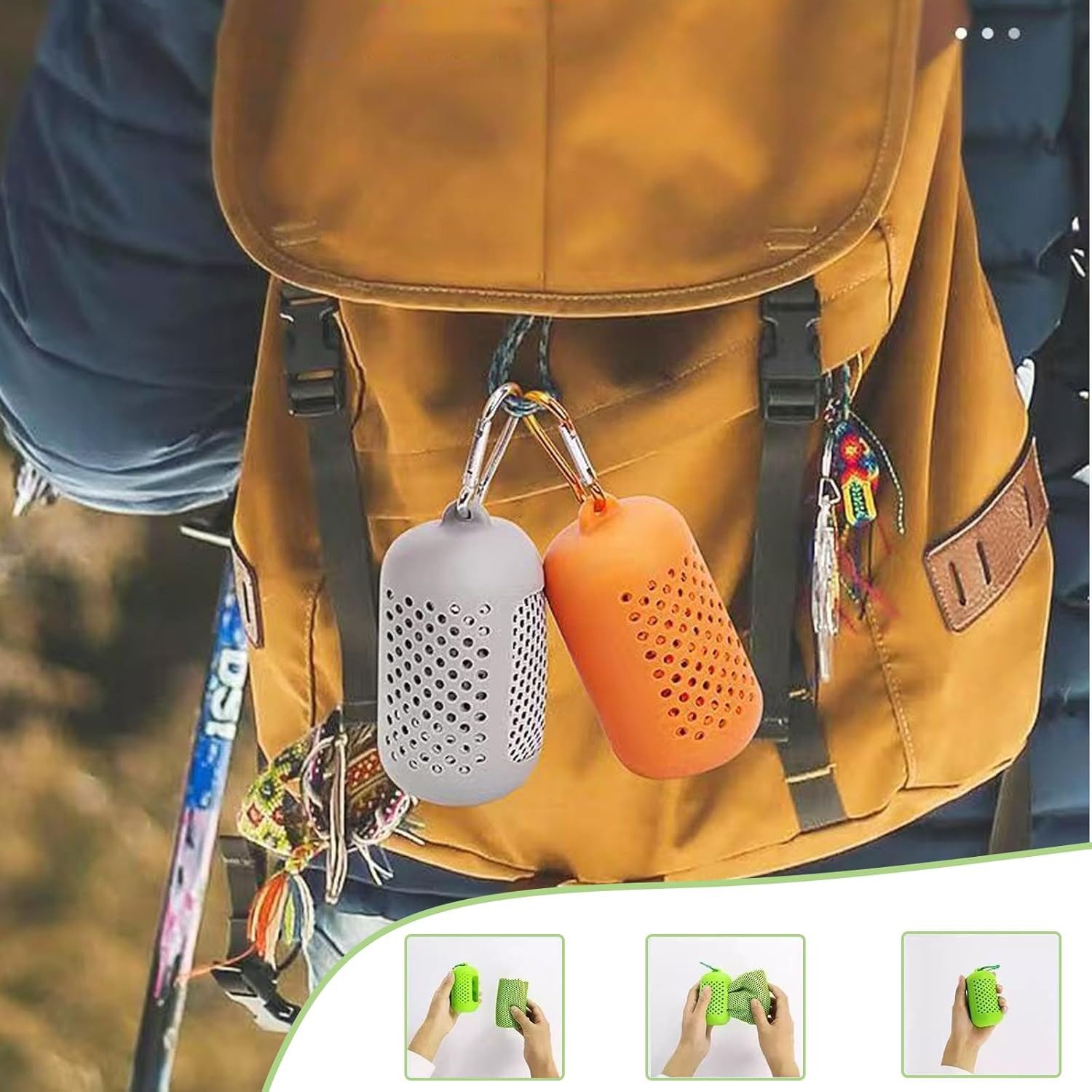 Zaewry Sporthandtuch Kühlendes Handtuch Kühltücher Sporthandtuch Kühlende Handtücher, (4-St) – Bild 4 von 5