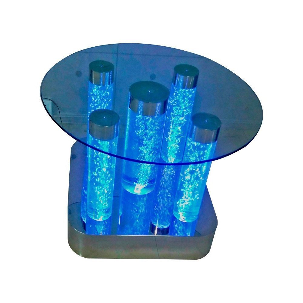 Xlmoebel Couchtisch Neu LED-beleuchteter Couchtisch mit Wasser-Säulen-Design und Sofatisch (Led Beistelltisch), Hergestellt in Europa