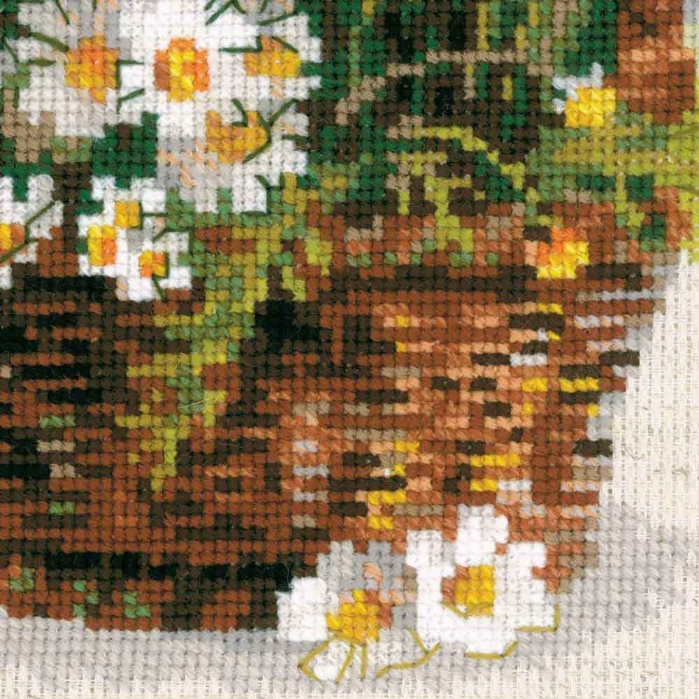 Riolis Kreativset Riolis Stickbildset Kreuzstich "Russichen Gänseblümchen", Zählmuster, (embroidery kit by Marussia)