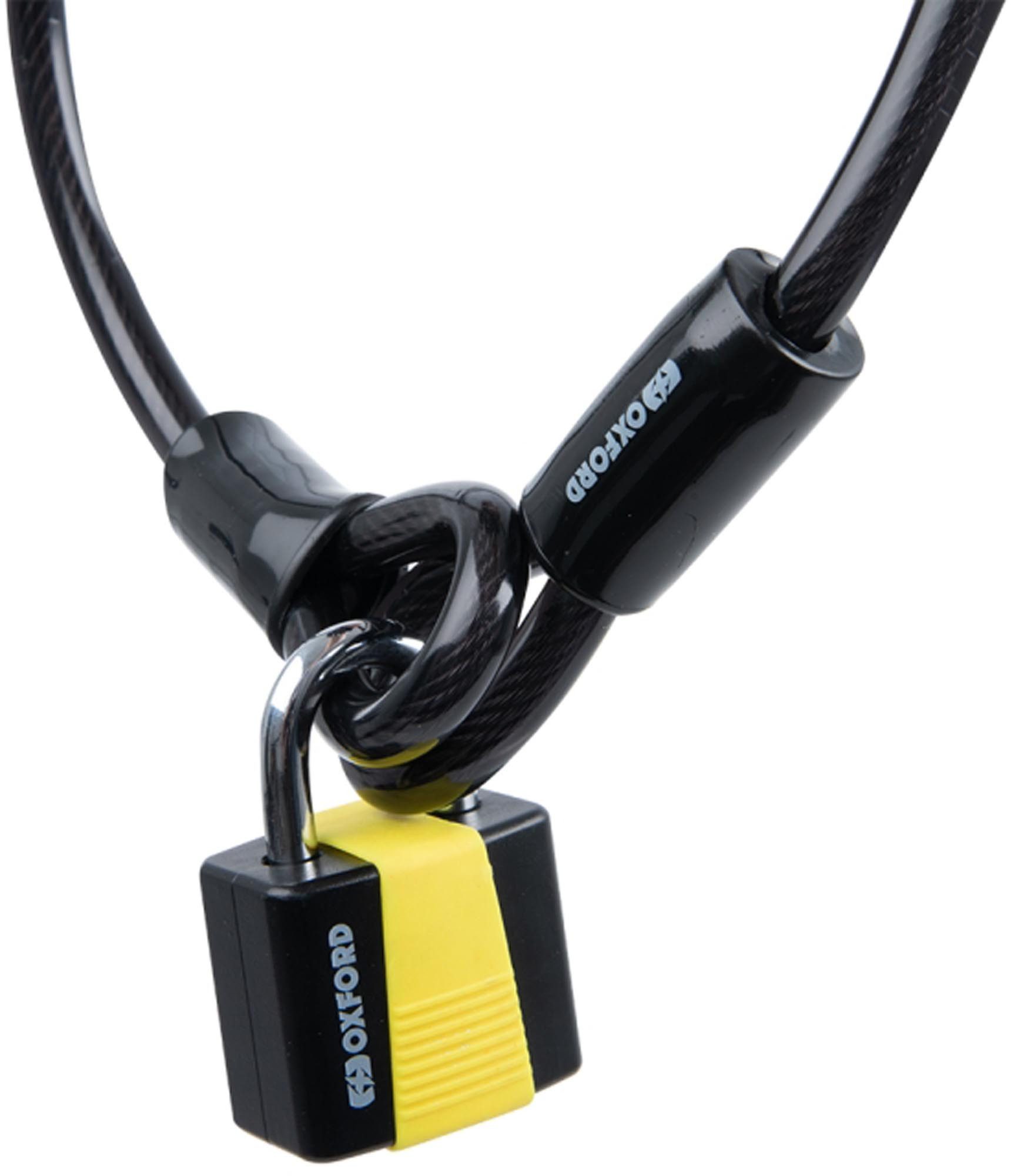 OXFORD Smartphone-Halterung Loop Lock10 Kabel mit Vorhängeschloss