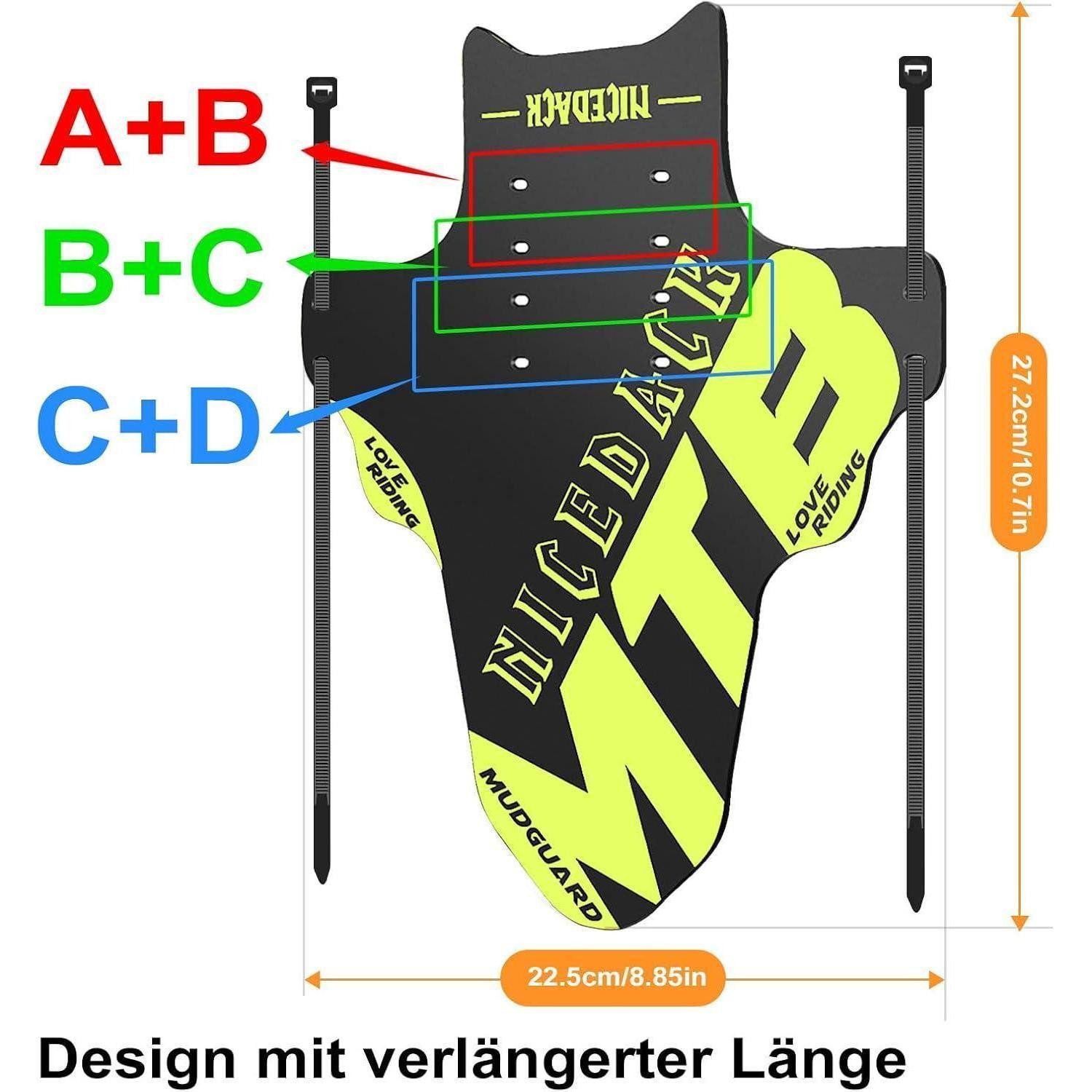 LuxusKollektion Schutzblech Schutzbleche MTB 2 20 29 nicht zutreffend Fluoreszierendes Gelbgrün