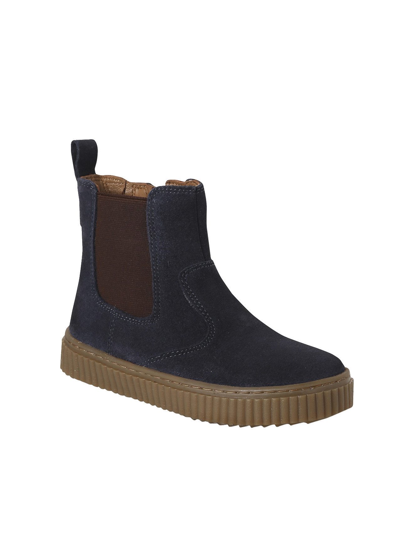 vertbaudet Kinder Chelsea-Boots aus Leder mit Reißverschluss Stiefelette