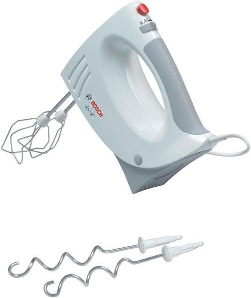 BOSCH Handmixer CleverMixx MFQ3530, Edelst. Rührbesen/Knethaken, 5 Stufen, weiß, 450 W, Turbotaste, Soft-Touch Griff, Auswurftaste, Made in Europe