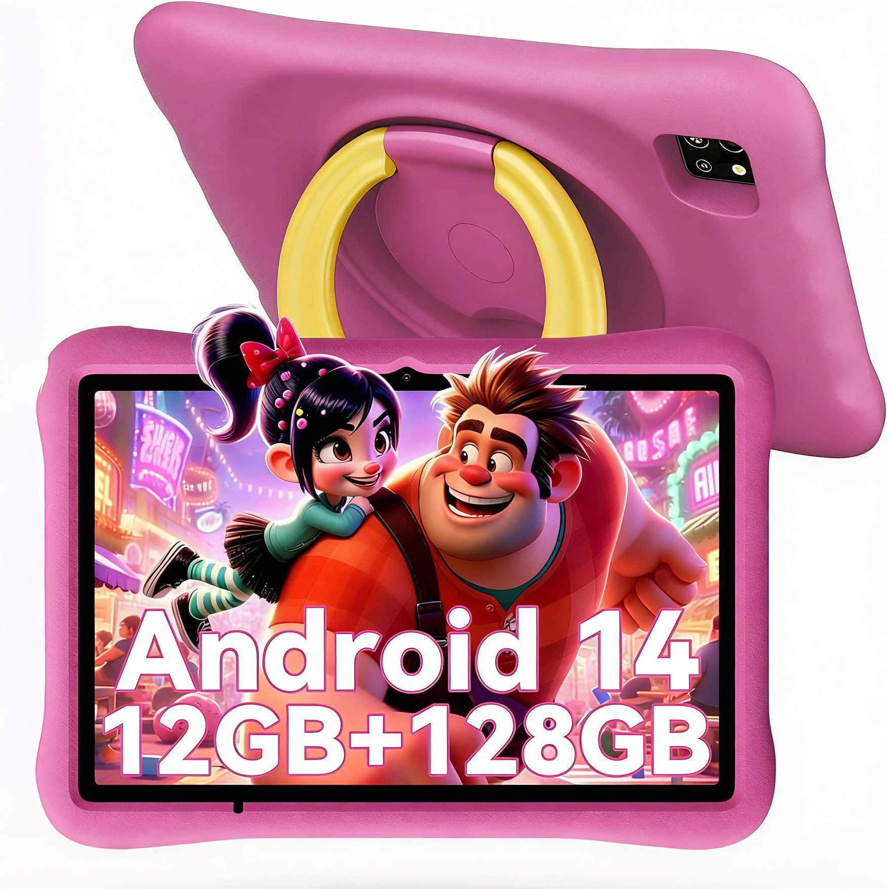 blackview Tab A6Kids 10 Zoll Android 128GB mit Bumper für Spiel und Lern Kinder Tablet (10.1", 128 GB, Android 14, WLAN (Wi-Fi), Android 14, HD+ Display, 128GB, 5100 mAh,5G WiFi/WIFI 6/Gemini AI)