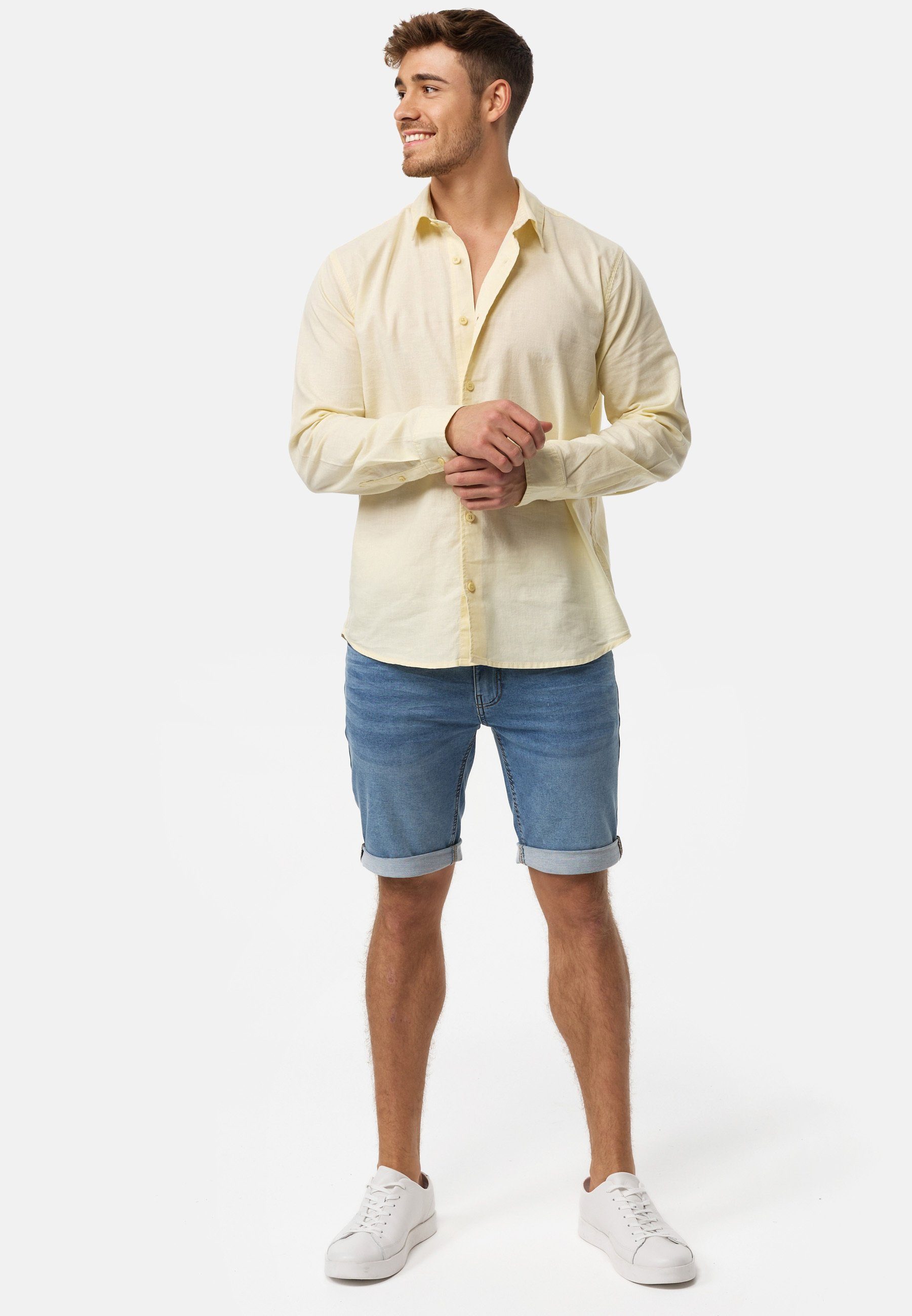 Indicode Langarmhemd Herren INSville Herrenhemd Langarm