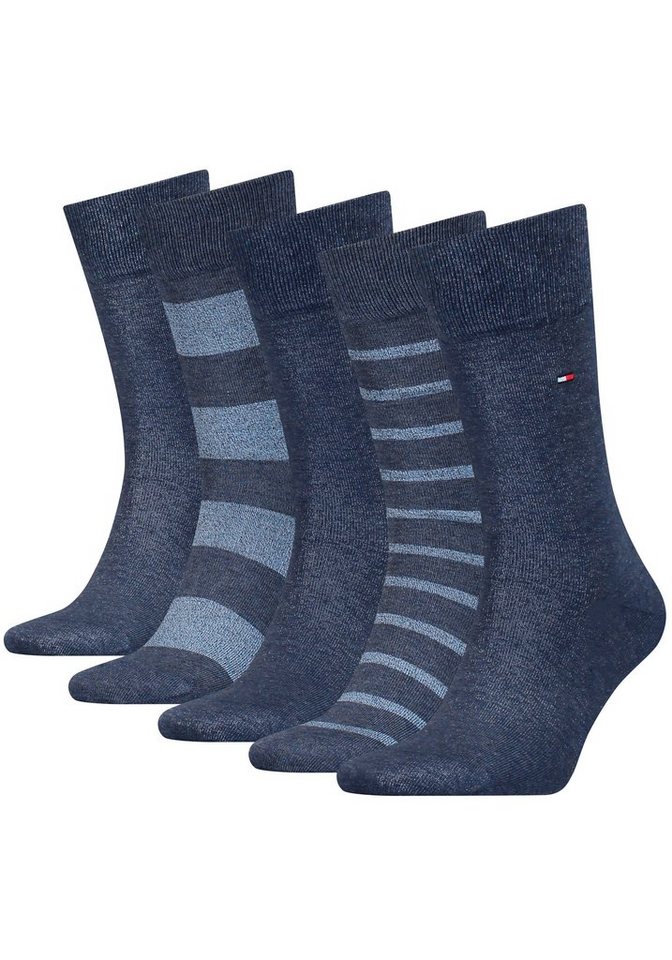 Tommy Hilfiger Socken (Packung, 5-Paar) TH MEN SOCK 5P GIFTBOX MOULINE  STRIPE