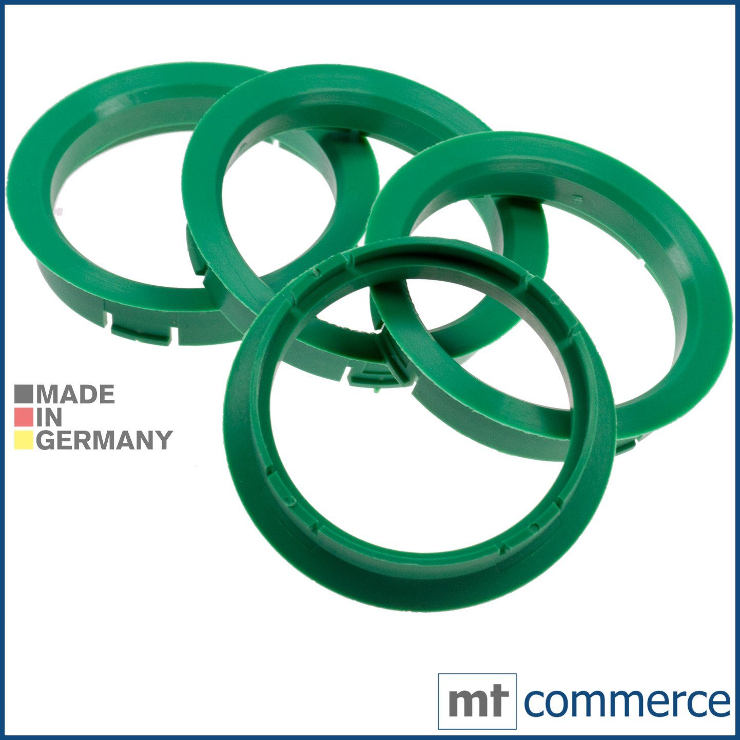 Felgen Maße: in mm 56,1 64,0 x Zentrierringe 4X Germany, Ringe Made Reifenstift grün RKC