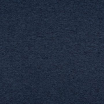 SCHÖNER LEBEN. Stoff Sweatstoff Alpensweat kuschelweich uni indigo blau meliert 1,50m, allergikergeeignet
