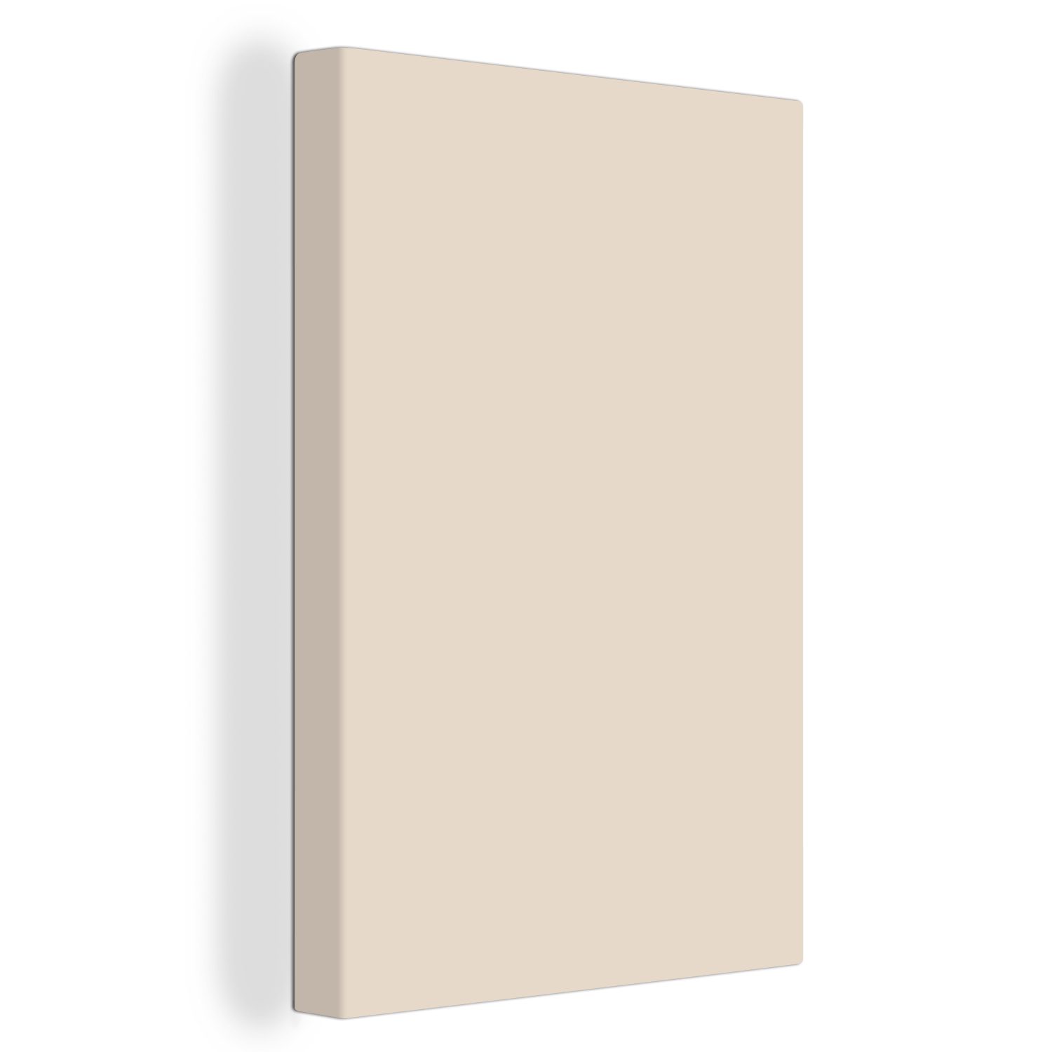 OneMillionCanvasses® Leinwandbild Beige - Unifarben, Fotodruck (1 St), Leinwand Canvas Wandbild, Wanddekoration 20x30 cm