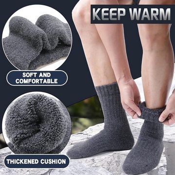 Alster Herz Thermosocken 3 Paar Warme Winter Thermosocken, Socken mit Frottee 36-43, A0513 (3-Paar) für Damen Herren, hält sehr warm