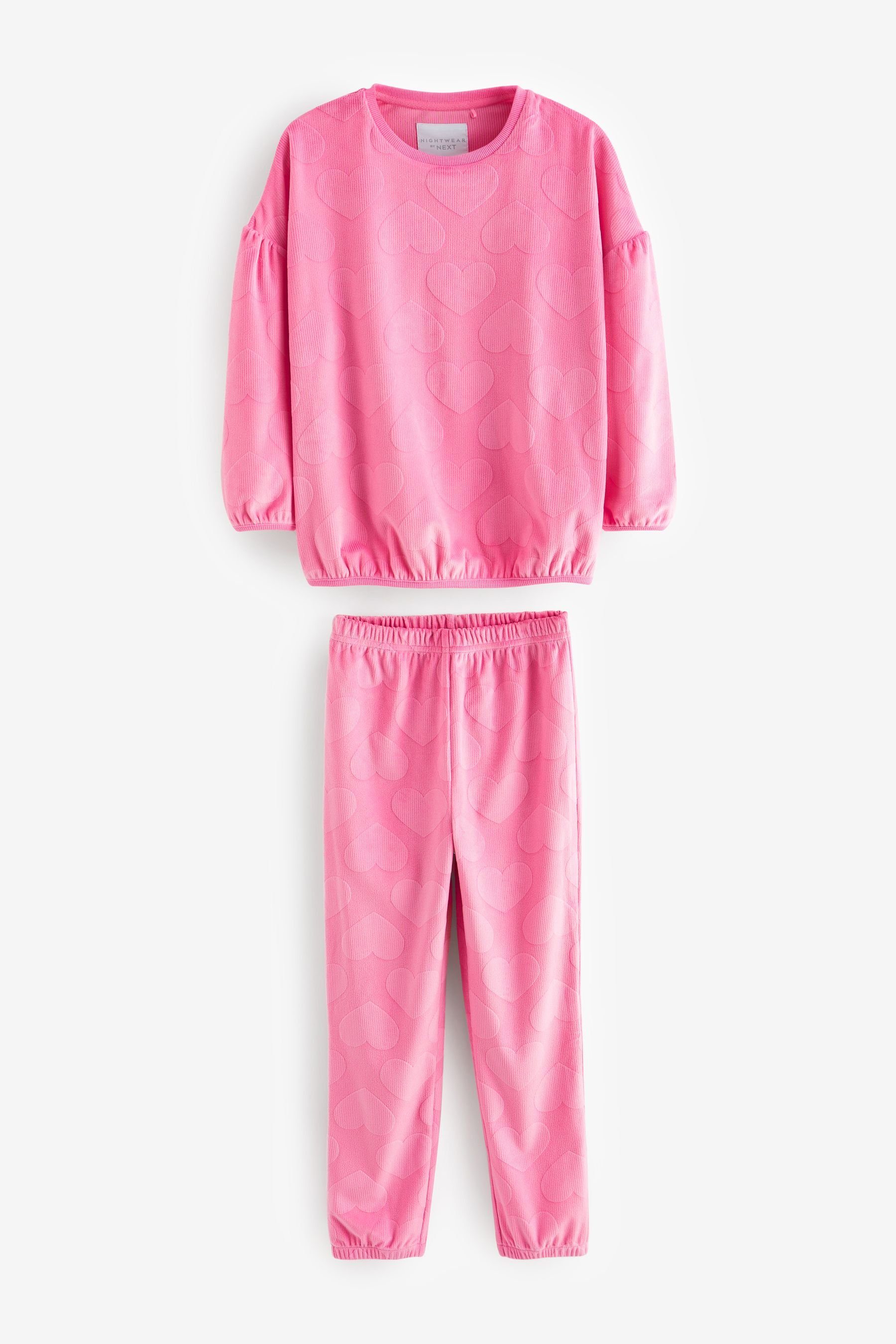 Next Pyjama Bequemer Pyjama (2 tlg) Pink Heart