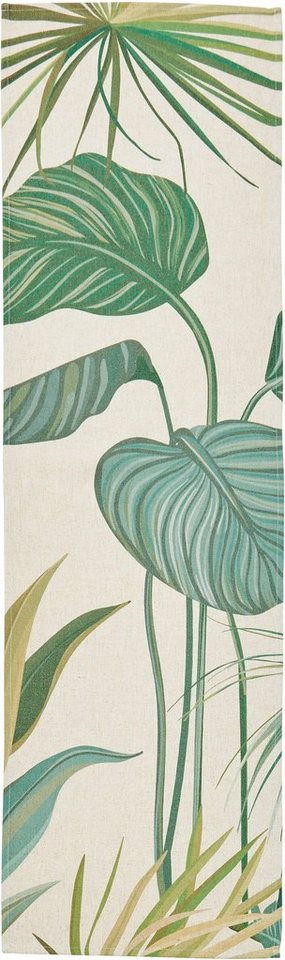 done.® Tischläufer Tropical Flowers, mit Blättermotiv (1-tlg),  Digitaldruck, Maße ca. 40x150 cm