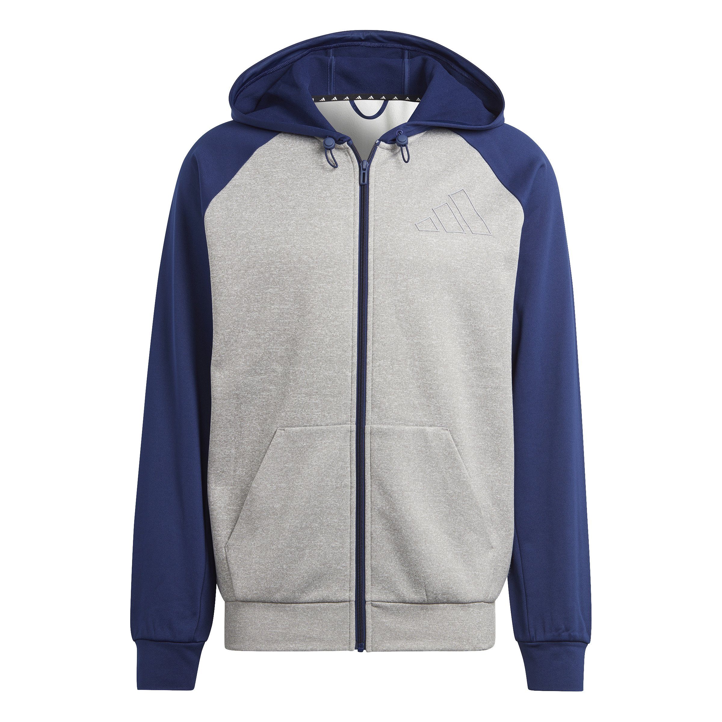 adidas Performance Kapuzensweatshirt M GG BL FZ HD MGREYH/DKBLUE