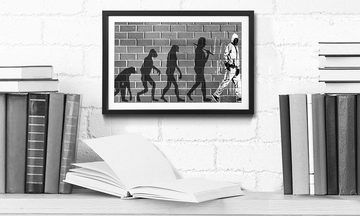 WandbilderXXL Kunstdruck Evolution, Banksy, Wandbild, in 4 Größen erhältlich
