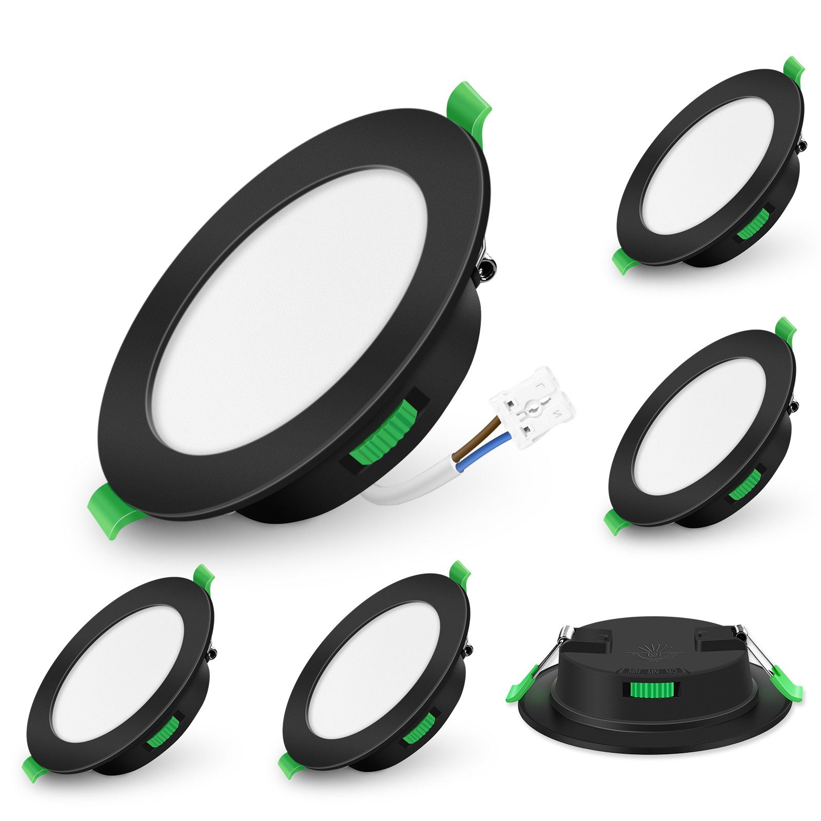 ALUSSO LED Einbaustrahler 6er-Set, Decken Leuchte, Flach Strahler für Bad, günstig online kaufen