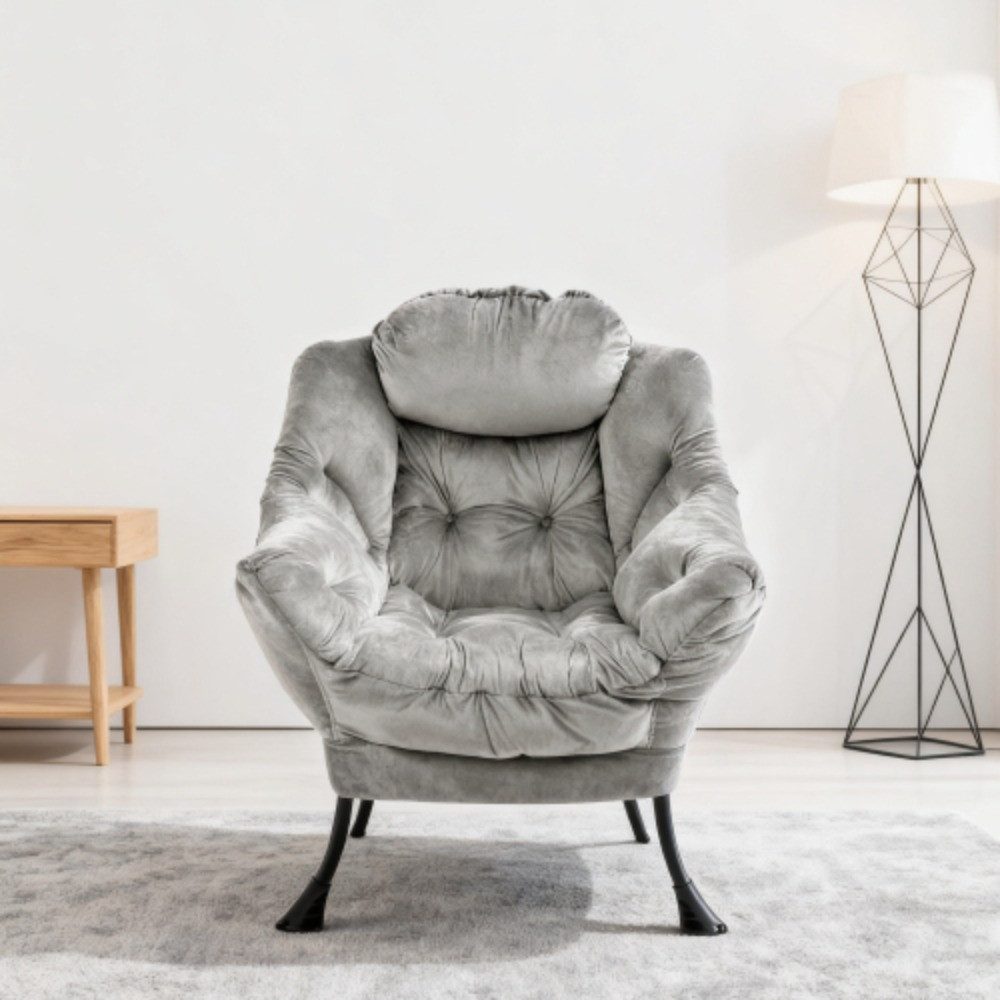 Totnz Loungesessel Sessel mit Hocker, Relaxsessel mit Armlehnen (Seitentasche & Fußstütze, Loungesessel, Fernsehsessel), Der Relaxsessel trägt 150 kg, während der Hocker 30 kg tragen kann.