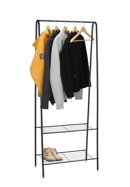 Spetebo Kleiderständer Metall Kleiderständer mit Ablagen 152 x 61 cm, (Packung, 1 tlg), Standgarderobe mit Kleiderstange  - Onlineshop Otto
