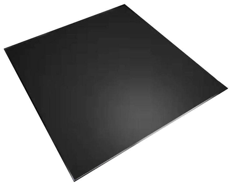 110x110 BxL: cm Bodenschutzplatte, Heathus schwarz, Glas 8mm,