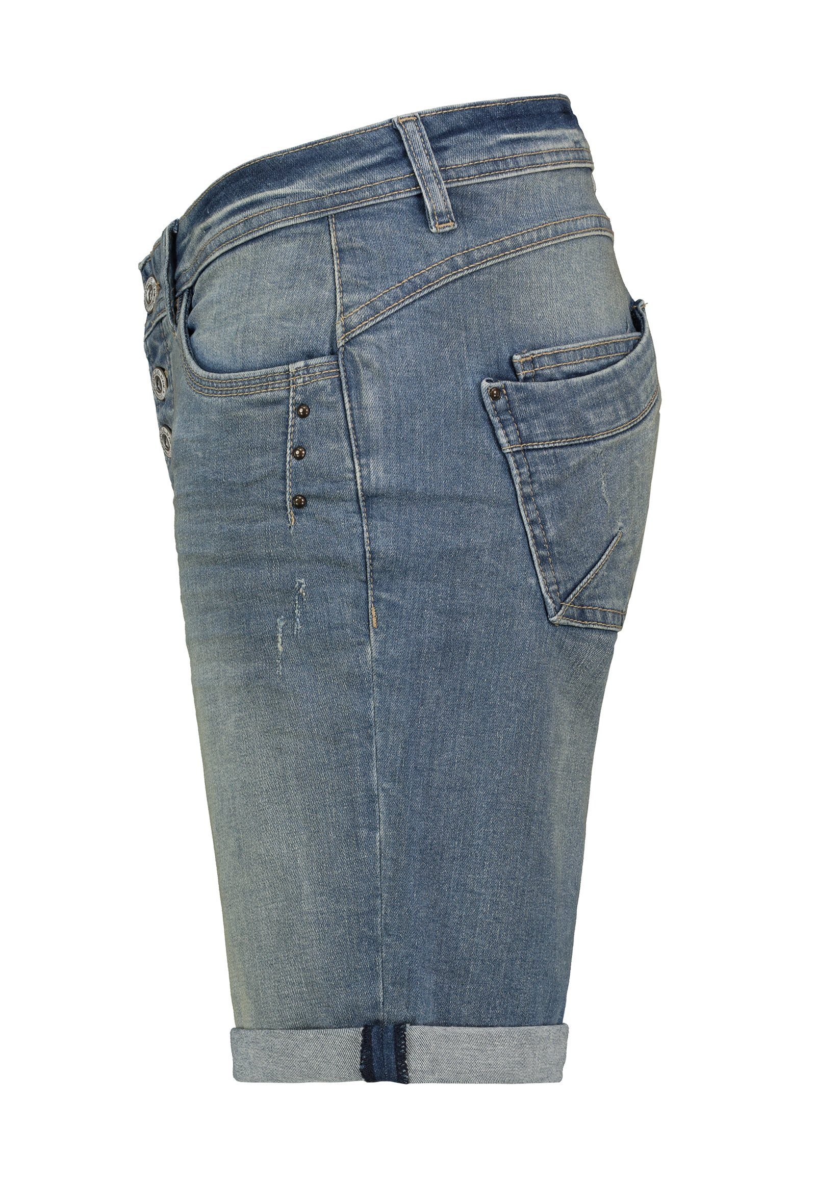 SUBLEVEL Bermudas Damen Jeans Shorts Bermuda Kurze Hose Shorts Short Denim Stretch Denim