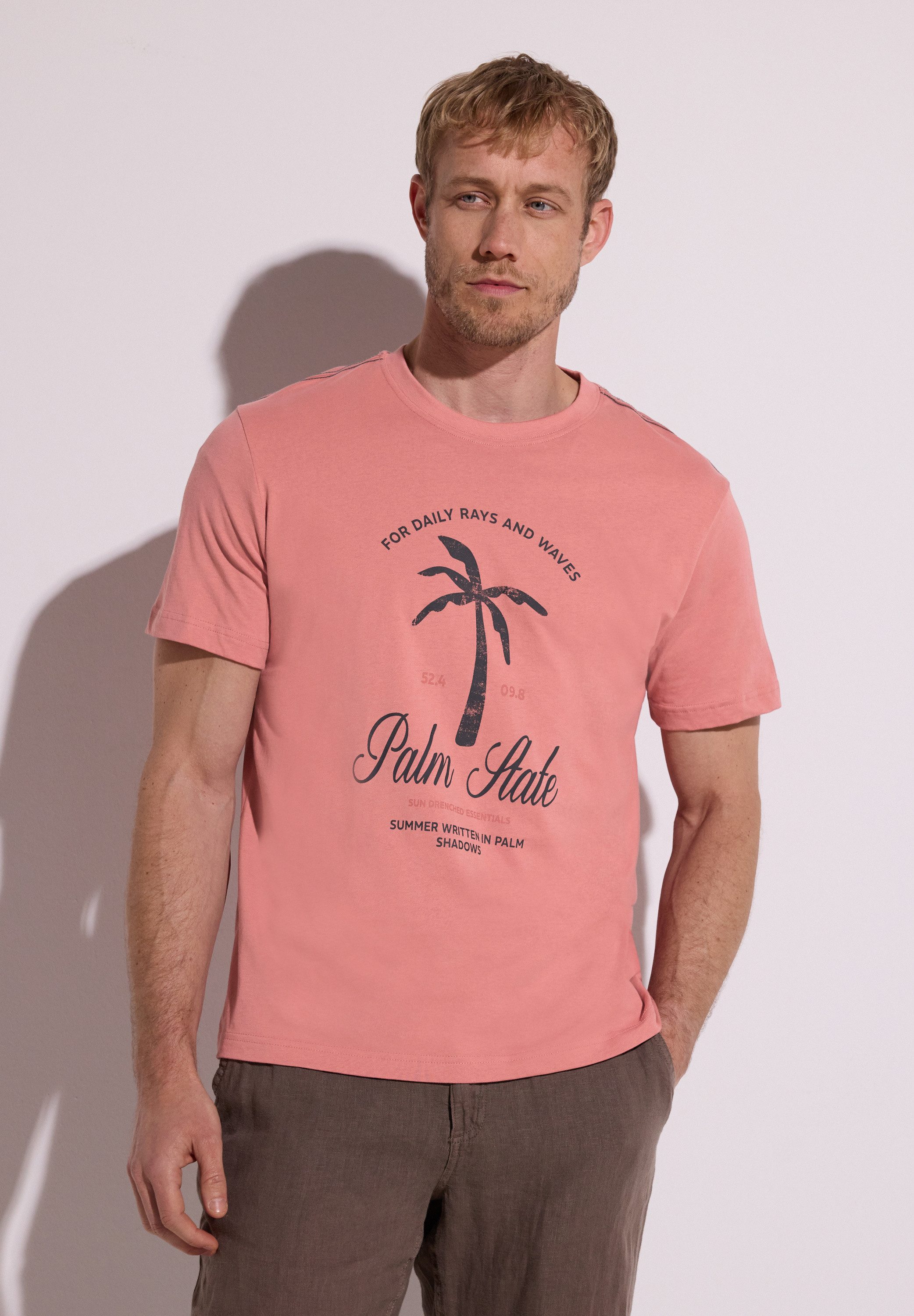 STREET ONE MEN T-Shirt mit Rundhalsausschnitt