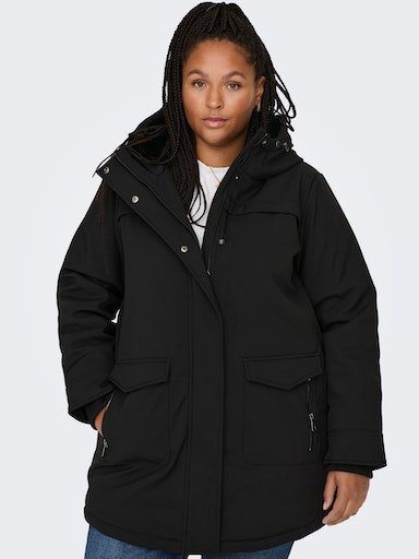 ONLY CARMAKOMA Funktionsmantel CARMAASTRICHT SOFTSHELL PARKA OTW NOOS Black