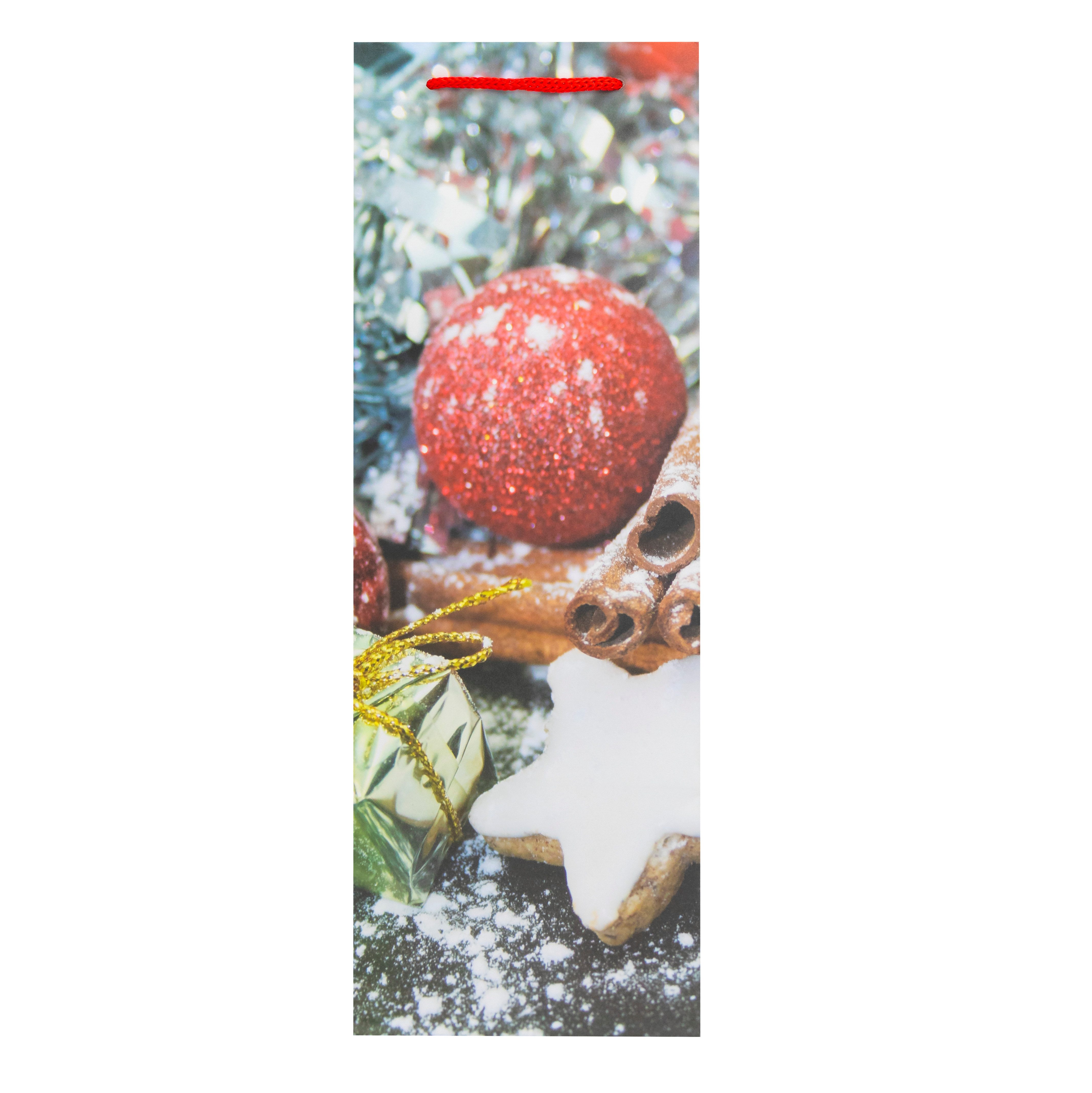 Idena Tragetasche Flaschentasche Weihnachten - sortierte Motive, 35 x 12,5 x 9 cm – Bild 4 von 5