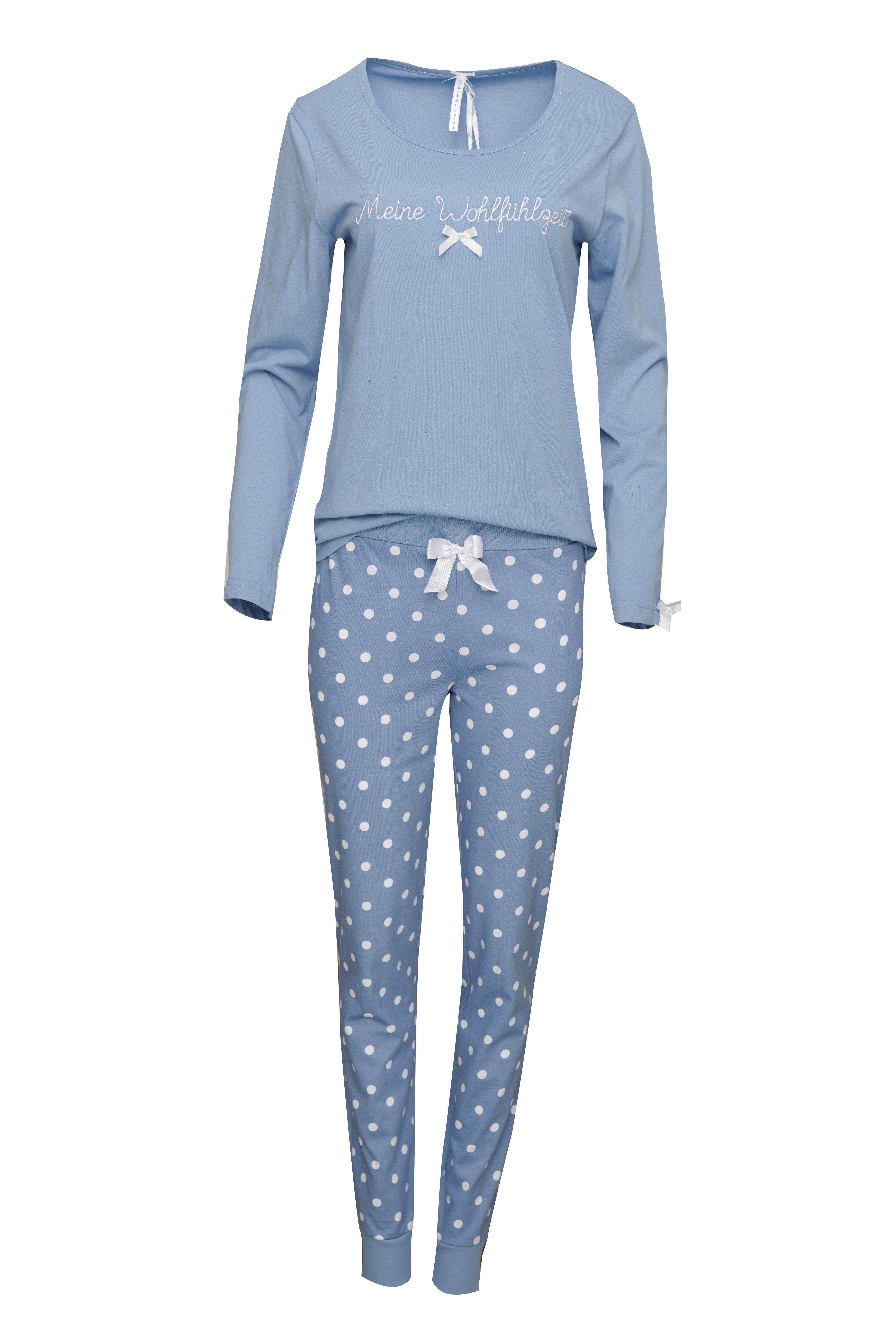Louis & Louisa Pyjama Louis & Louisa Damen Pyjama mit stilvollen Pünktchen, günstig online kaufen