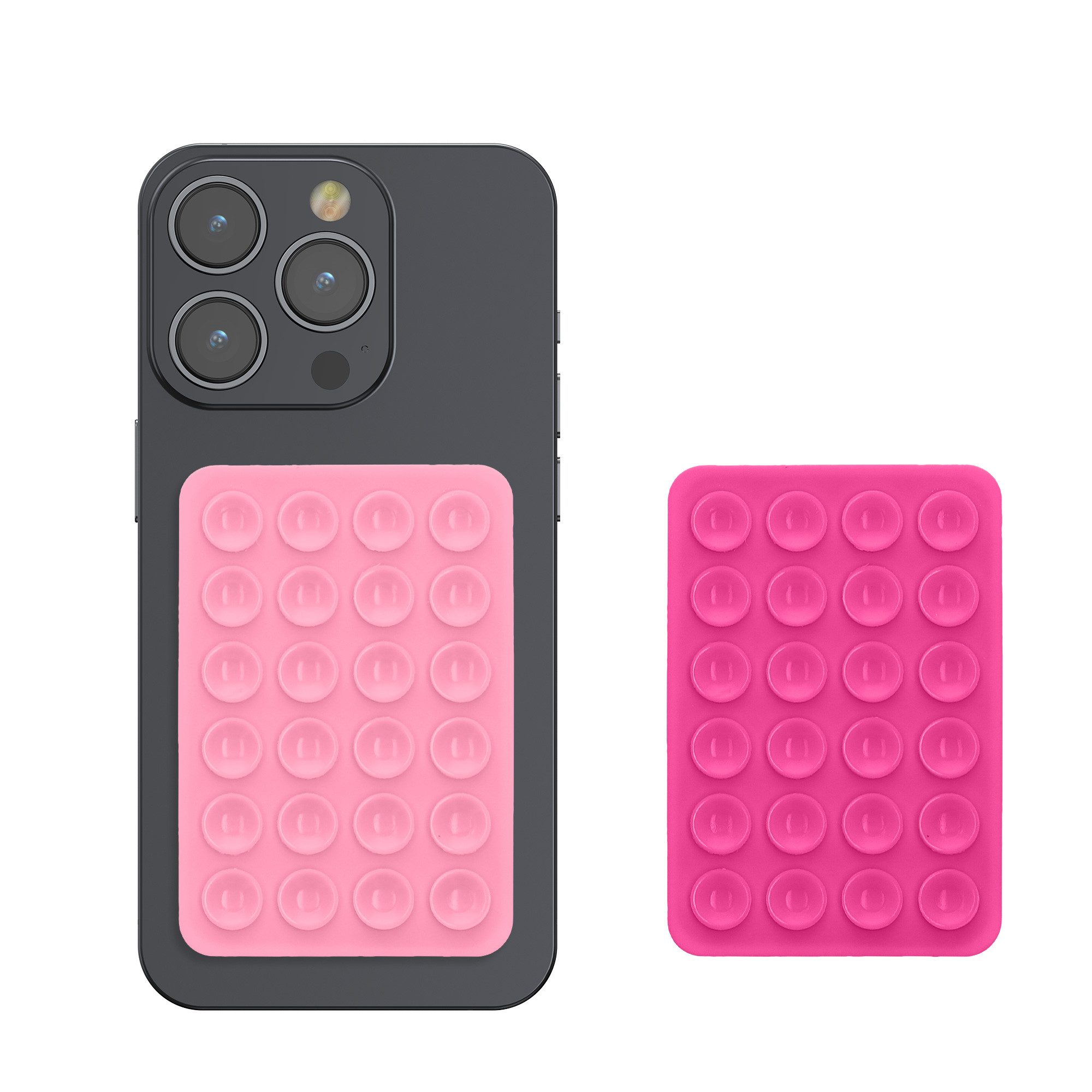 kwmobile Popsockets 2x Silikon Saugnapf Handyhalterung - Handy Halter selbstklebend, (2-tlg., 5,5 x 8cm Universal Halterung für Handyhüllen)