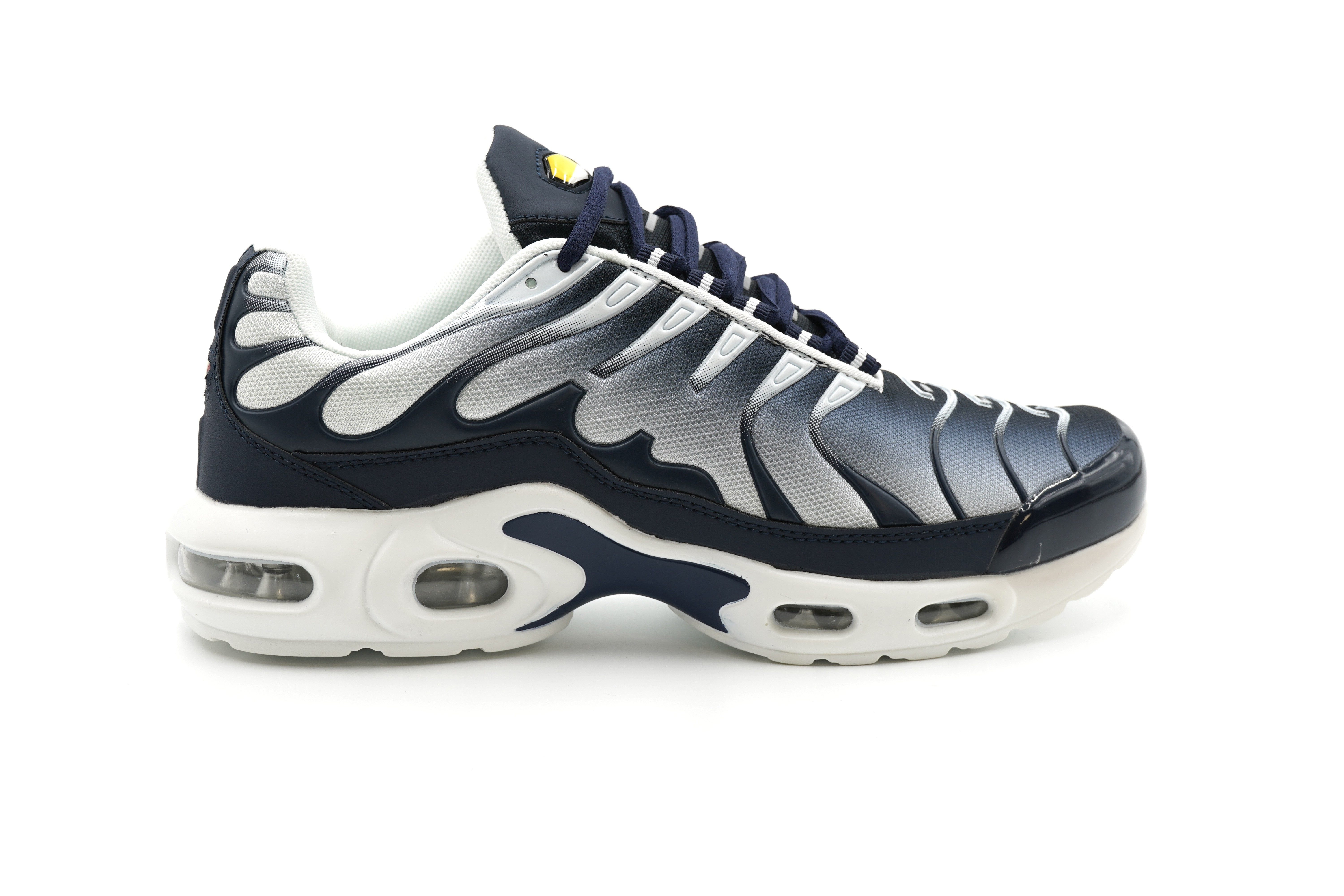 Sonderpostendiscount Herrensneaker H075-14 White/Navy mit Luftpolster Sneaker