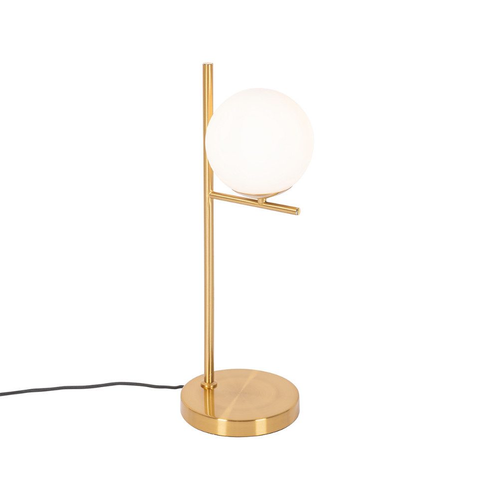 Qazqa Tischleuchte Flore, ohne Leuchtmittel, E14, Gold/Messing, Design, Stahl, 1-flammig