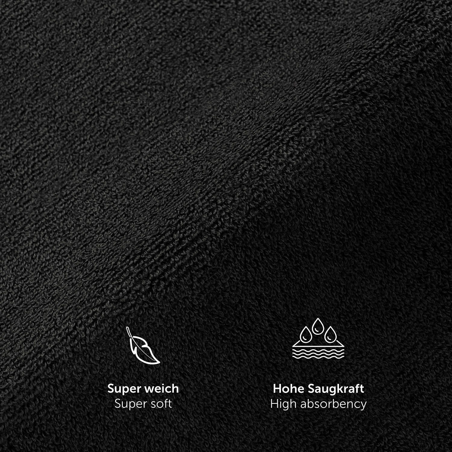 Blumtal Badetücher 2er-Set Premium Frottier-Badetuch in 70x140cm, 100% Baumwolle, Baumwolle (2X (70x140 cm), 2-St), Oeko-TEX zertifiziertes Badetuch - saugstark – Bild 5 von 5