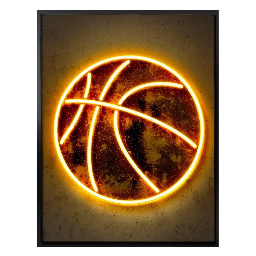 K&L Wall Art Poster Poster Mielu Neon Streets Kult Retro Basketball Sport B günstig online kaufen