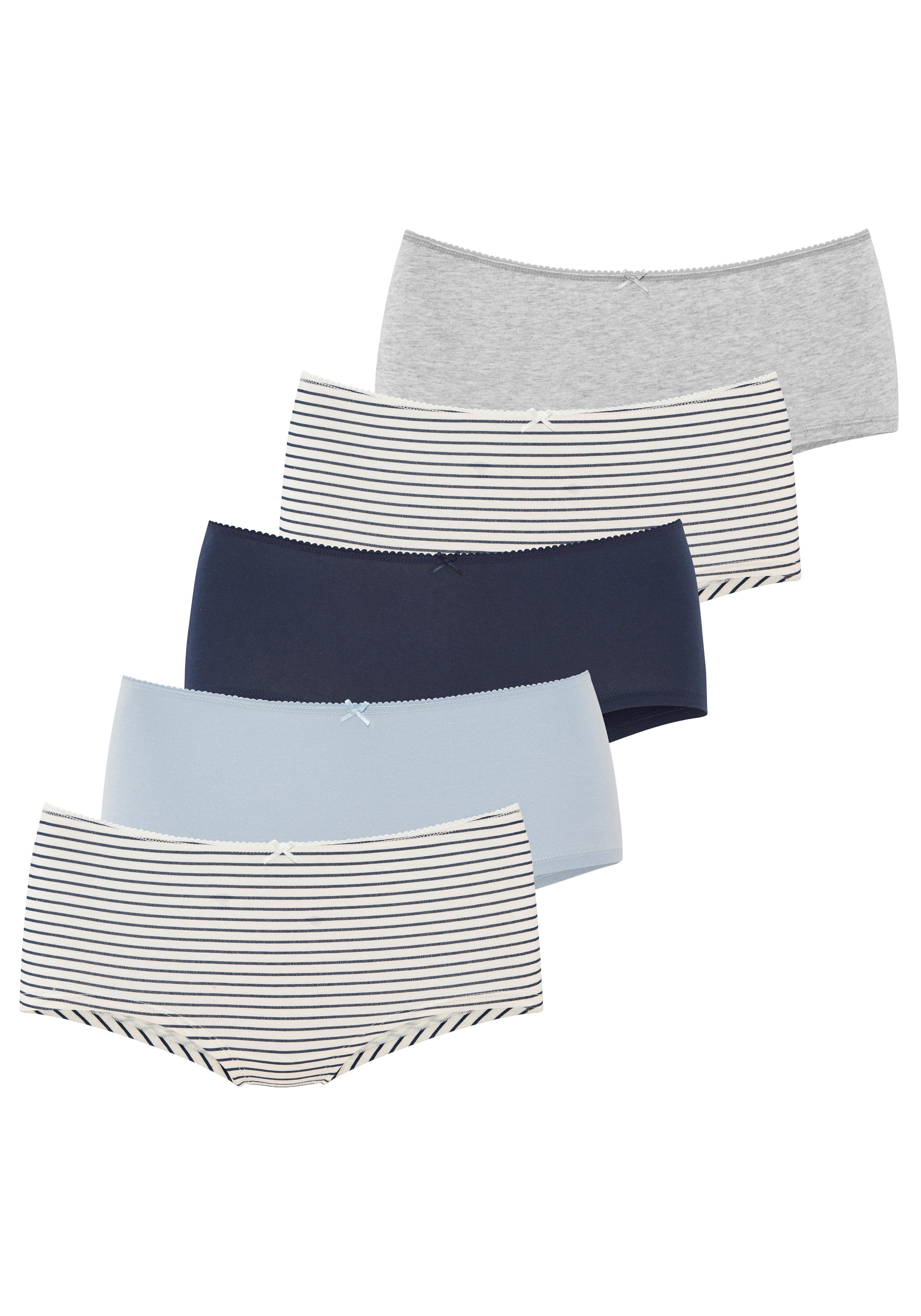 Vivance by Lascana Panty (5er Pack) mit kleiner Häkelkante, angenehme Baumwollqualität