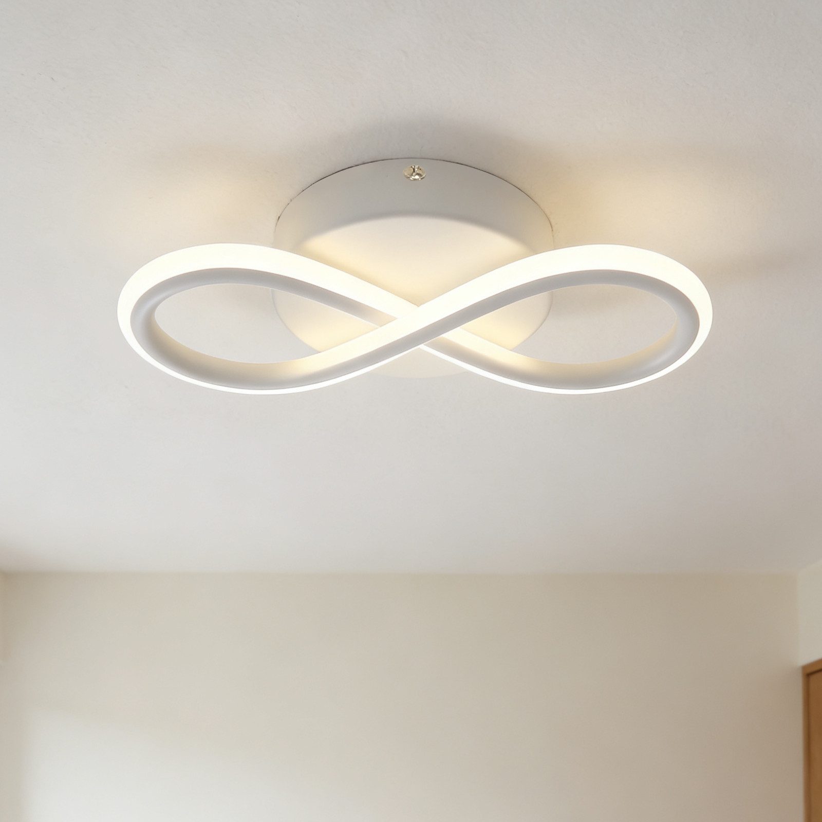 ZMH LED Deckenleuchte Wohnzimmer 3 Blatten verflochten 25/34/40CM Modern für Schlafzimmer, Augenschutz, Einfache Installtion, LED fest integriert, LED fest integriert