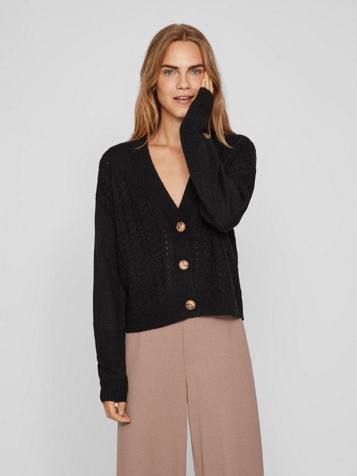 Vila Strickjacke VIOA L/S CABLE KNIT CARDIGAN - NOOS