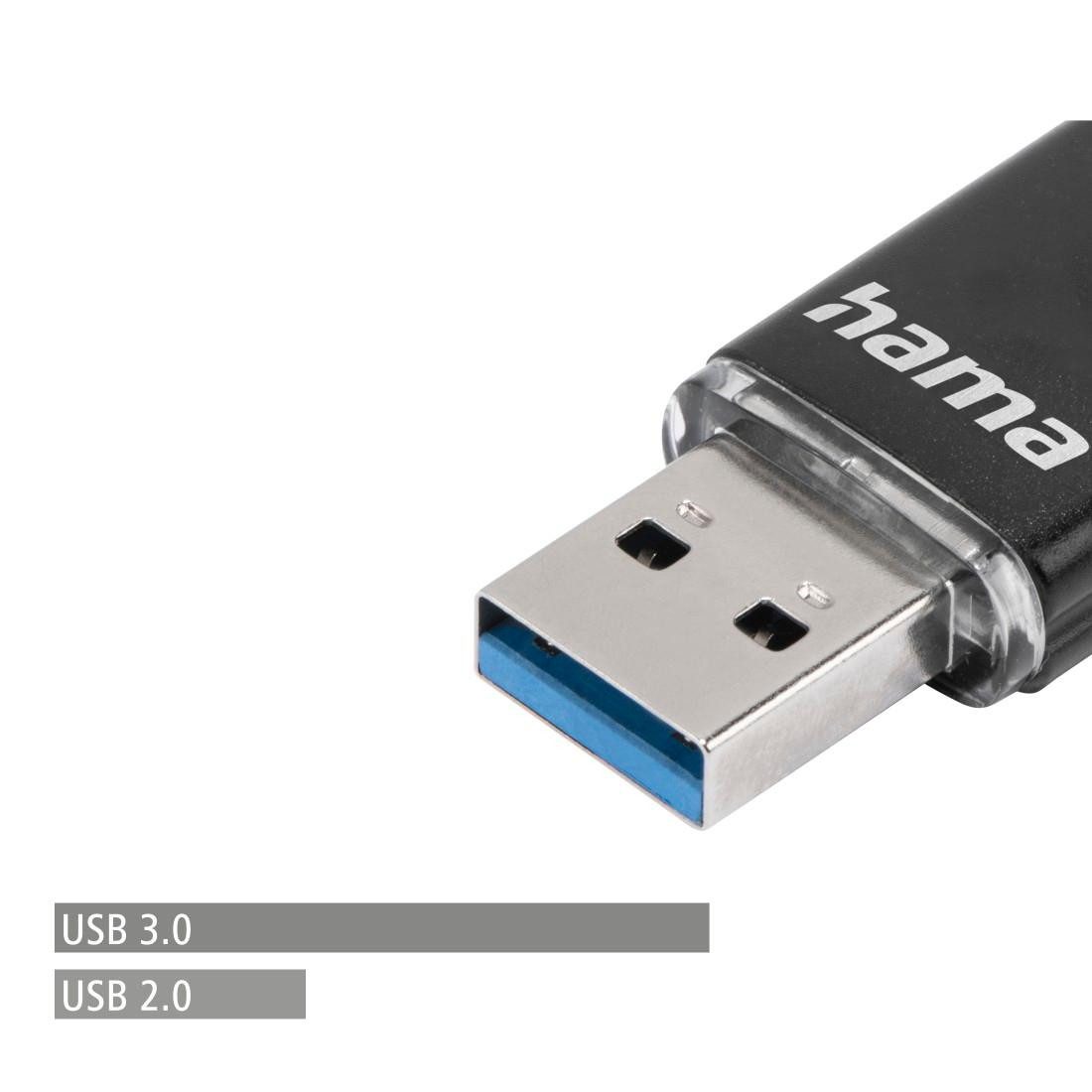 Hama Laeta Twin, USB 3.0 USB-Stick (USB 3.0, Lesegeschwindigkeit 40 MB/s)